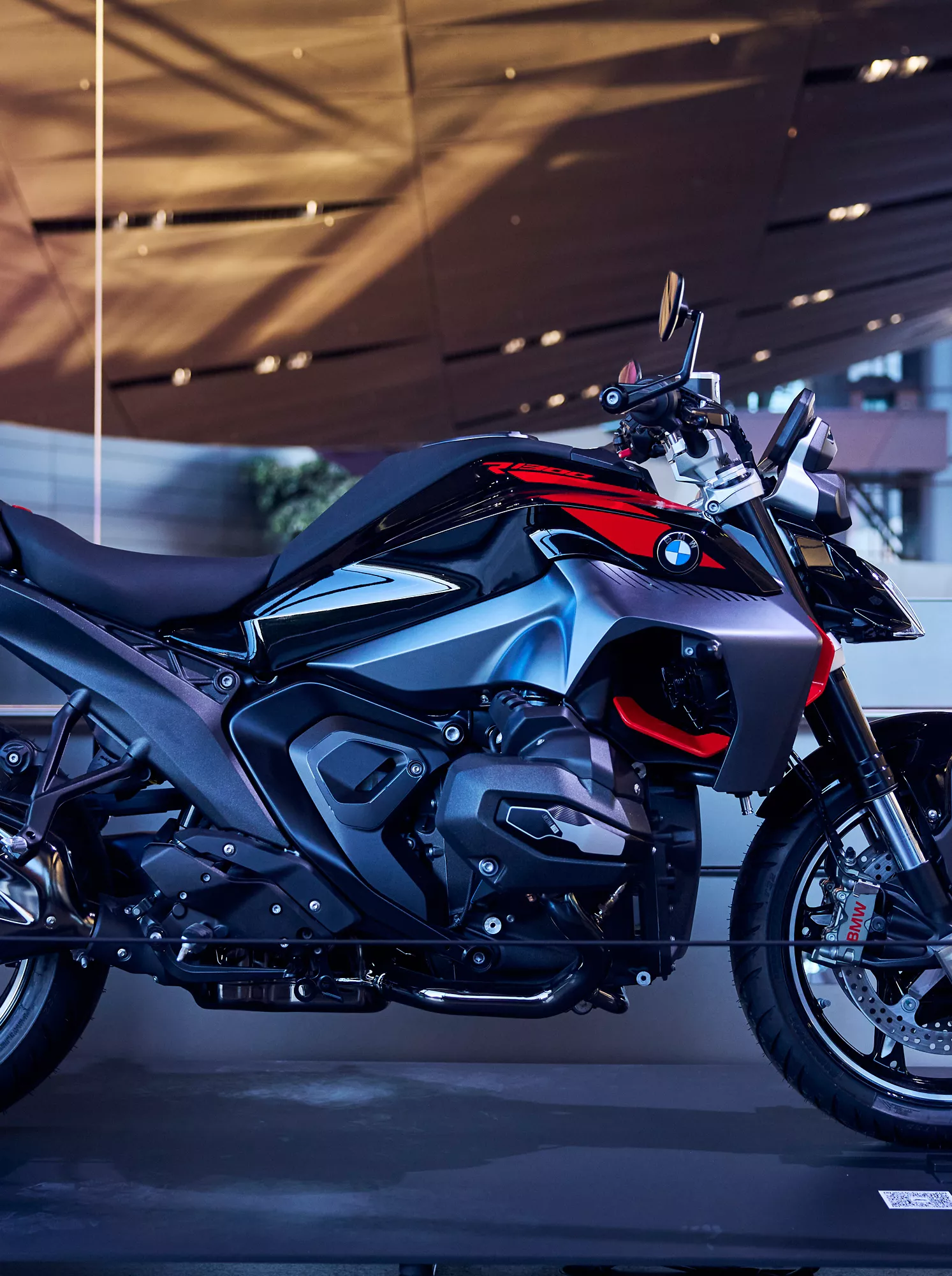 BMW R 1300 R Roadster Motorrad on display at BMW Welt