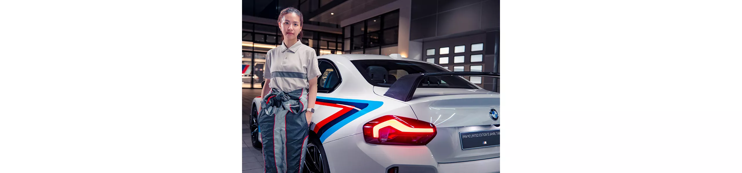由世界技能競賽汽車噴漆金牌得主楊婷喻親自操刀，為BMW M2 Limited Edition 10 Jahre Taiwan賦予獨一無二的專屬車色工藝
