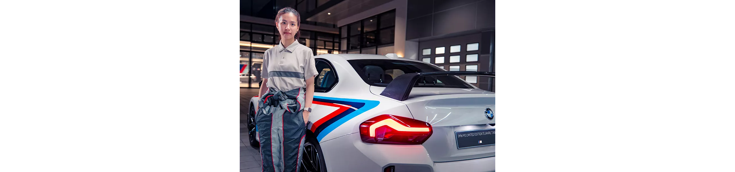由世界技能競賽汽車噴漆金牌得主楊婷喻親自操刀，為BMW M2 Limited Edition 10 Jahre Taiwan賦予獨一無二的專屬車色工藝