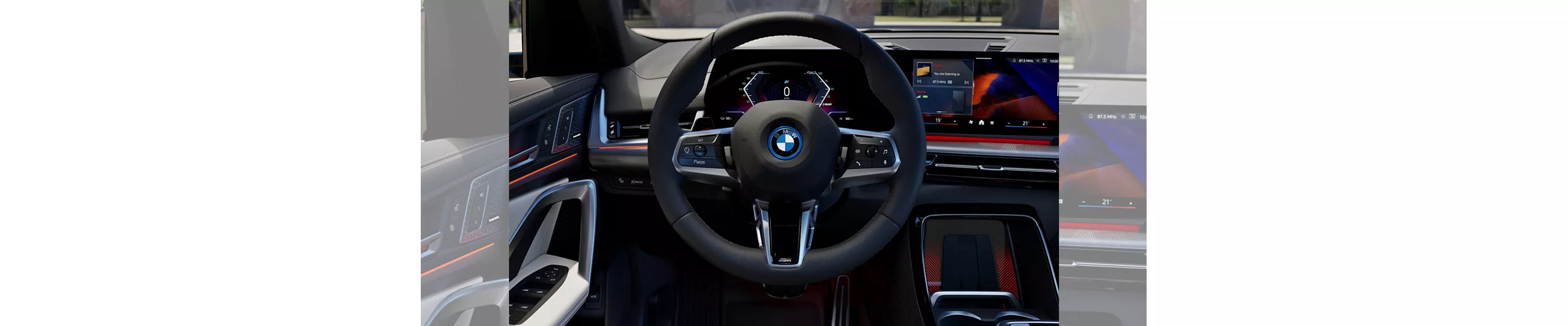 全新年式BMW iX2 xDrive30 M Sport座艙內的鋪陳更將細膩的豪華質感與熱血靈魂深度交織