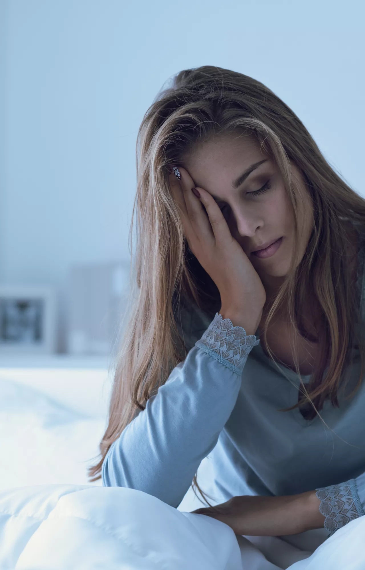 Frau kann nicht schlafen