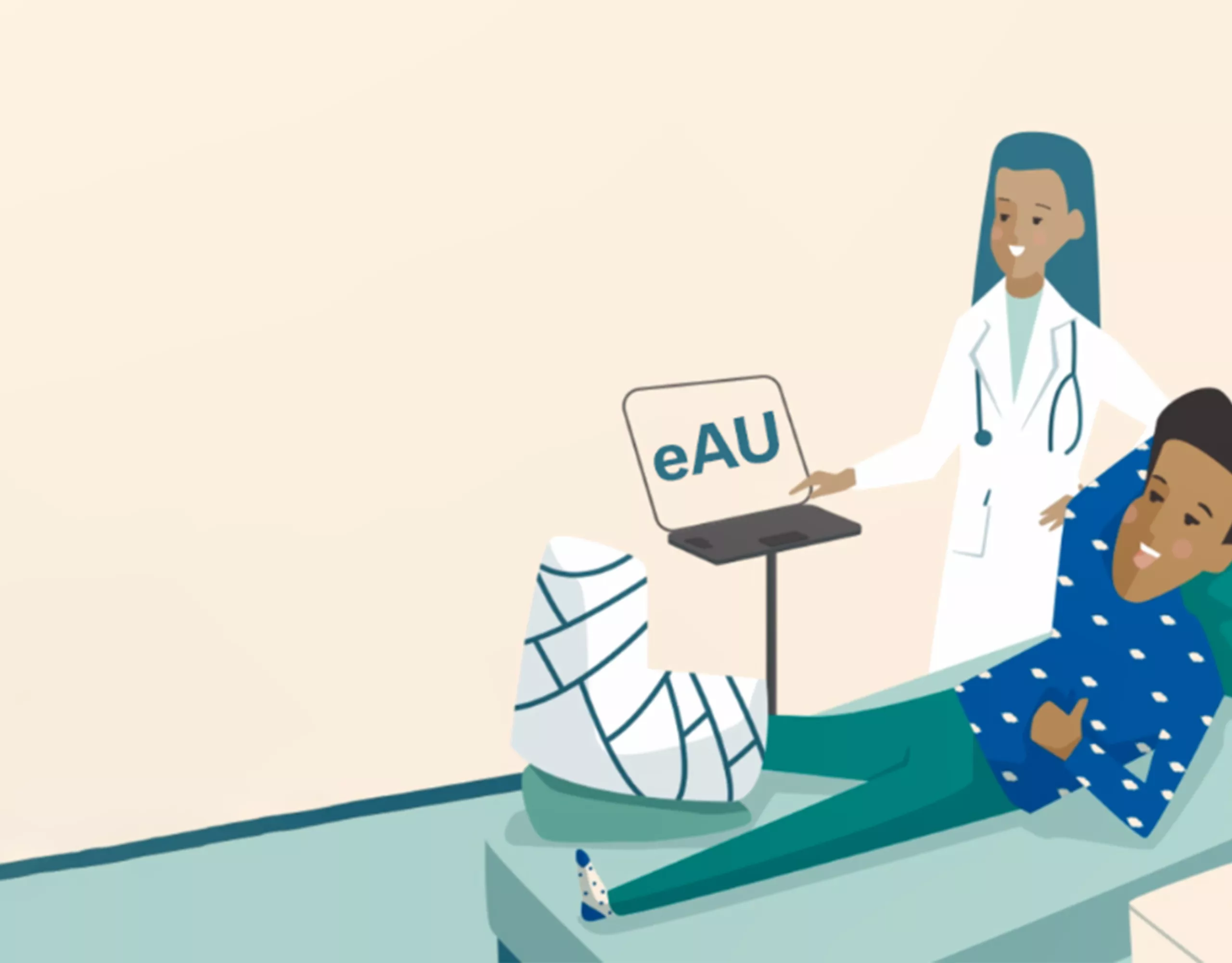 Man with broken foot