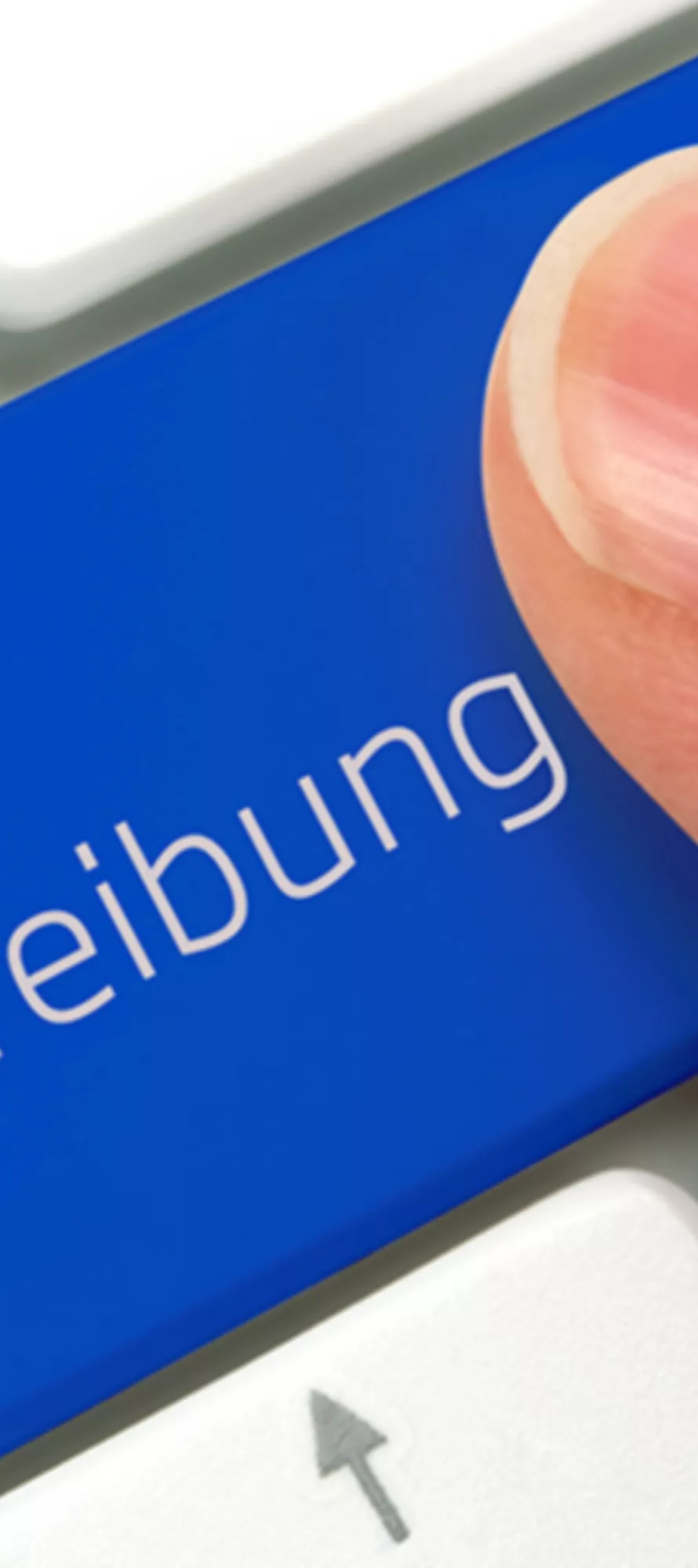 Tastatur mit dem Wort Ausschreibung