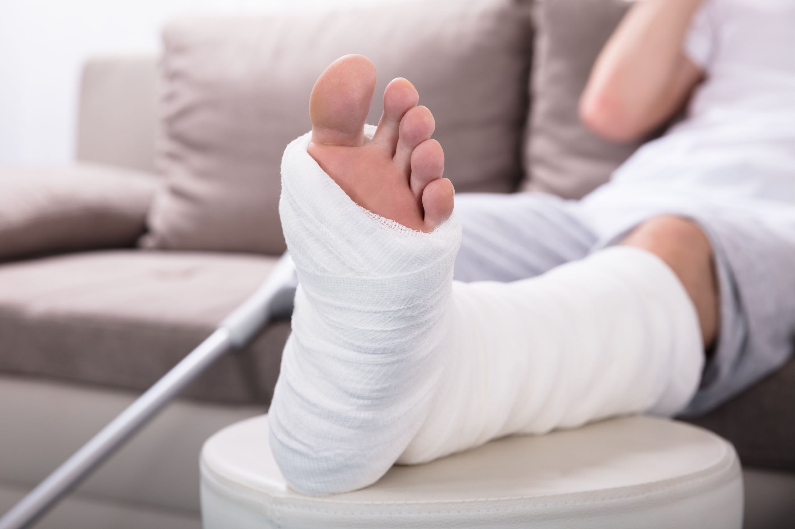 Fuß im Gips