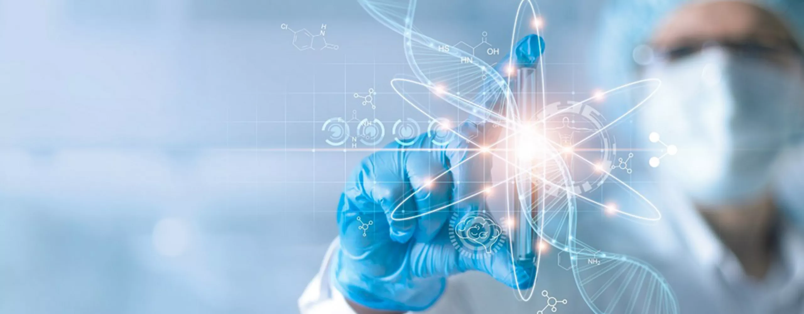 Laborant mit Reagenzglas