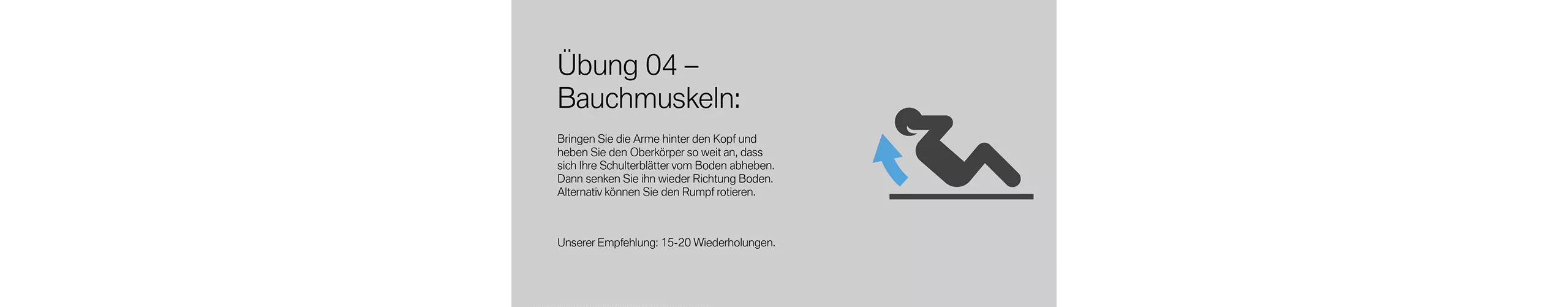 Übung Bauchmuskeln 