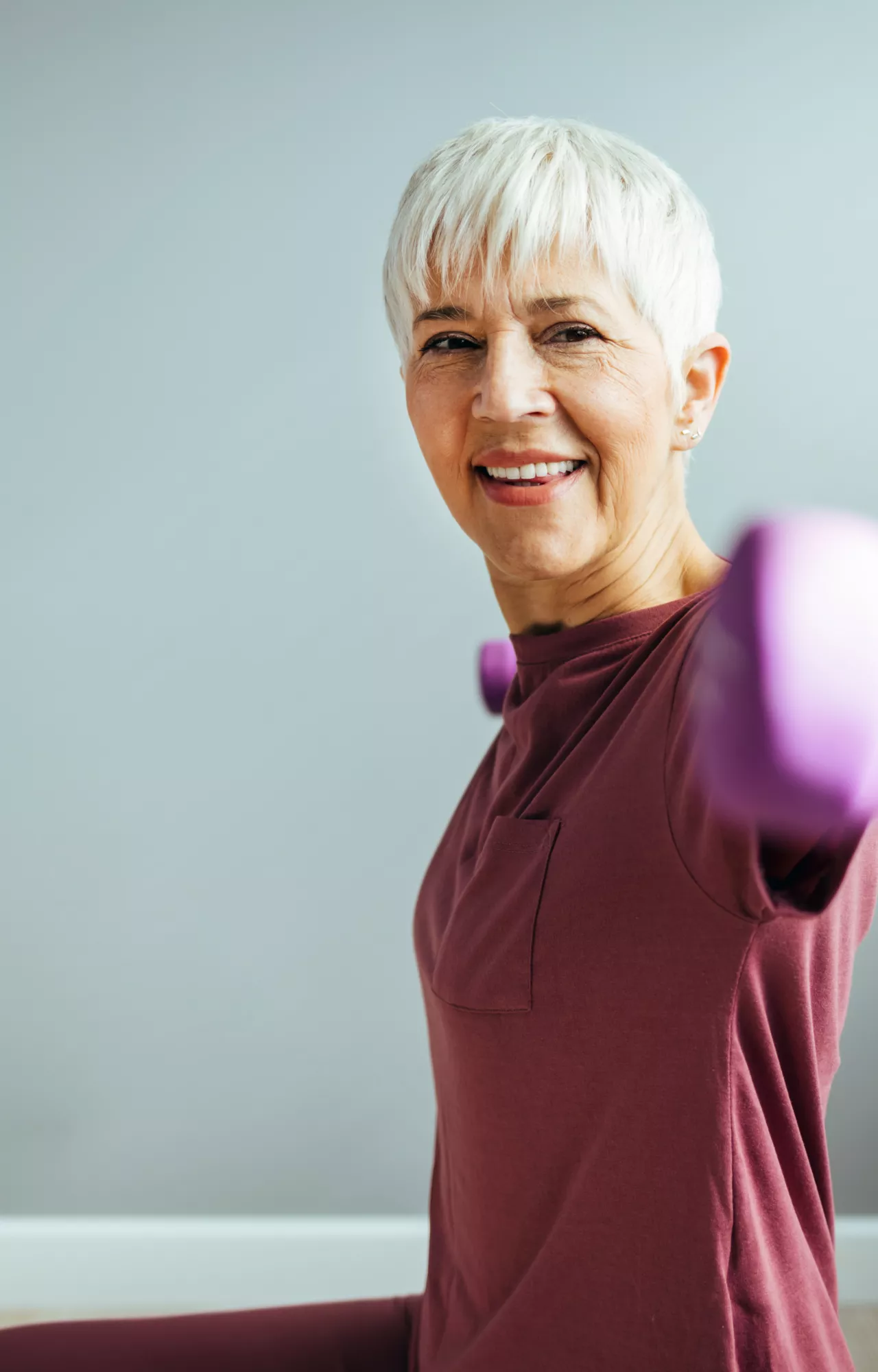 Rentnerin beim Sport