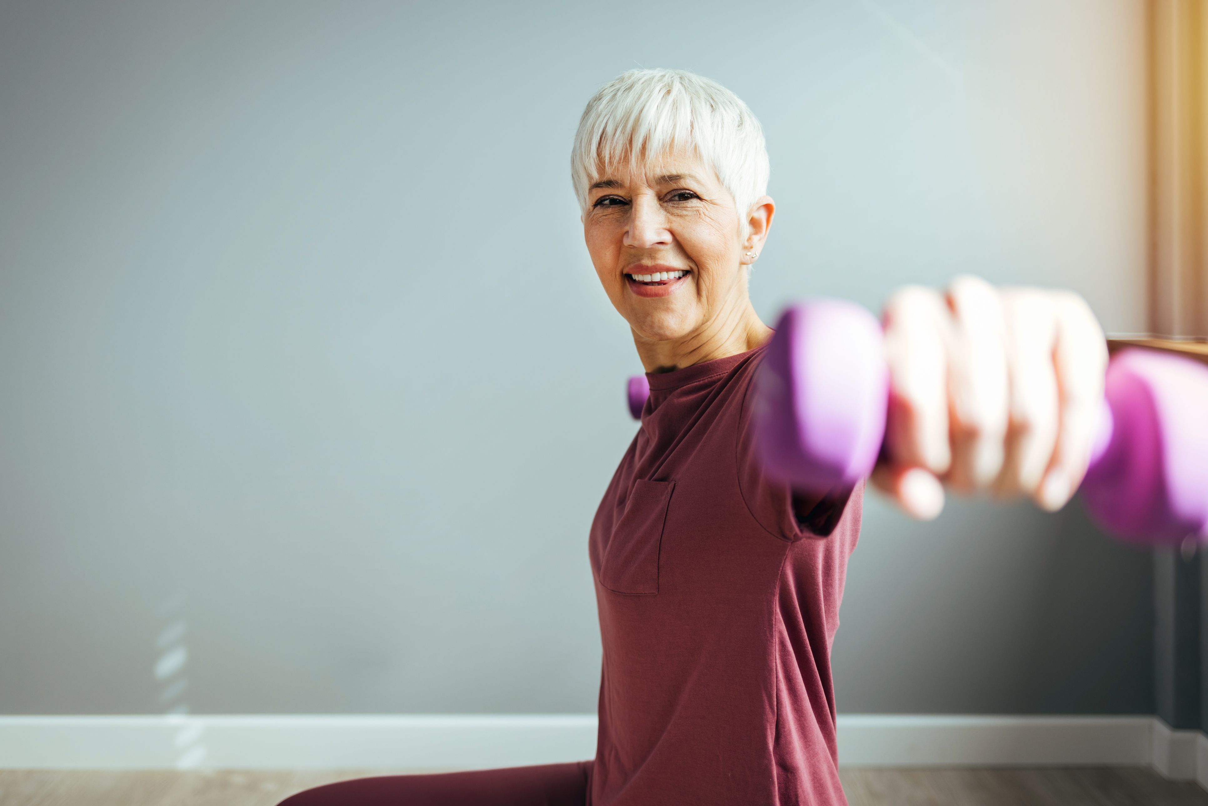 Rentnerin beim Sport