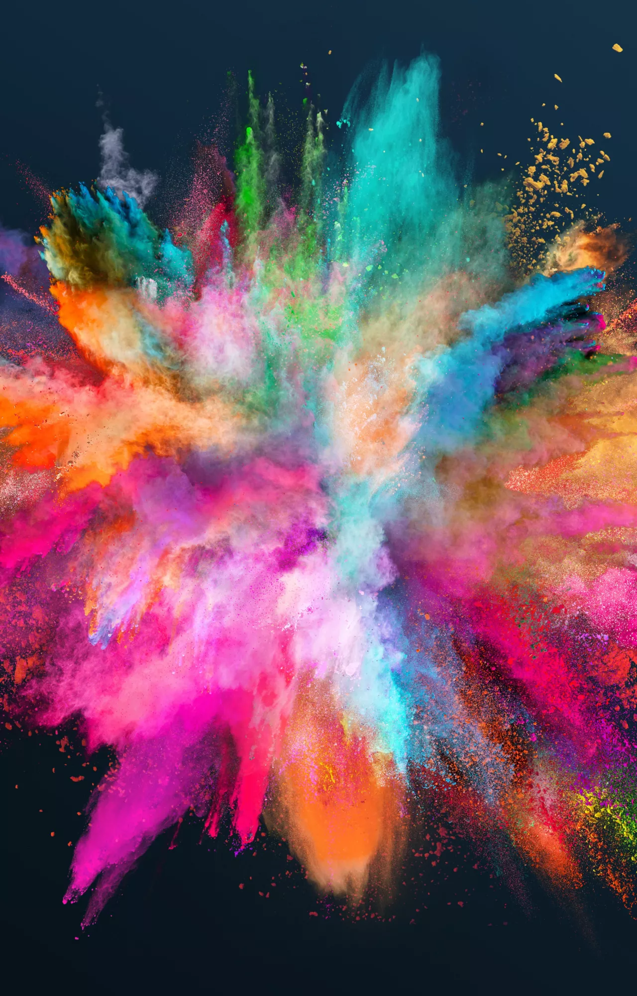 Explosion bunter Farben