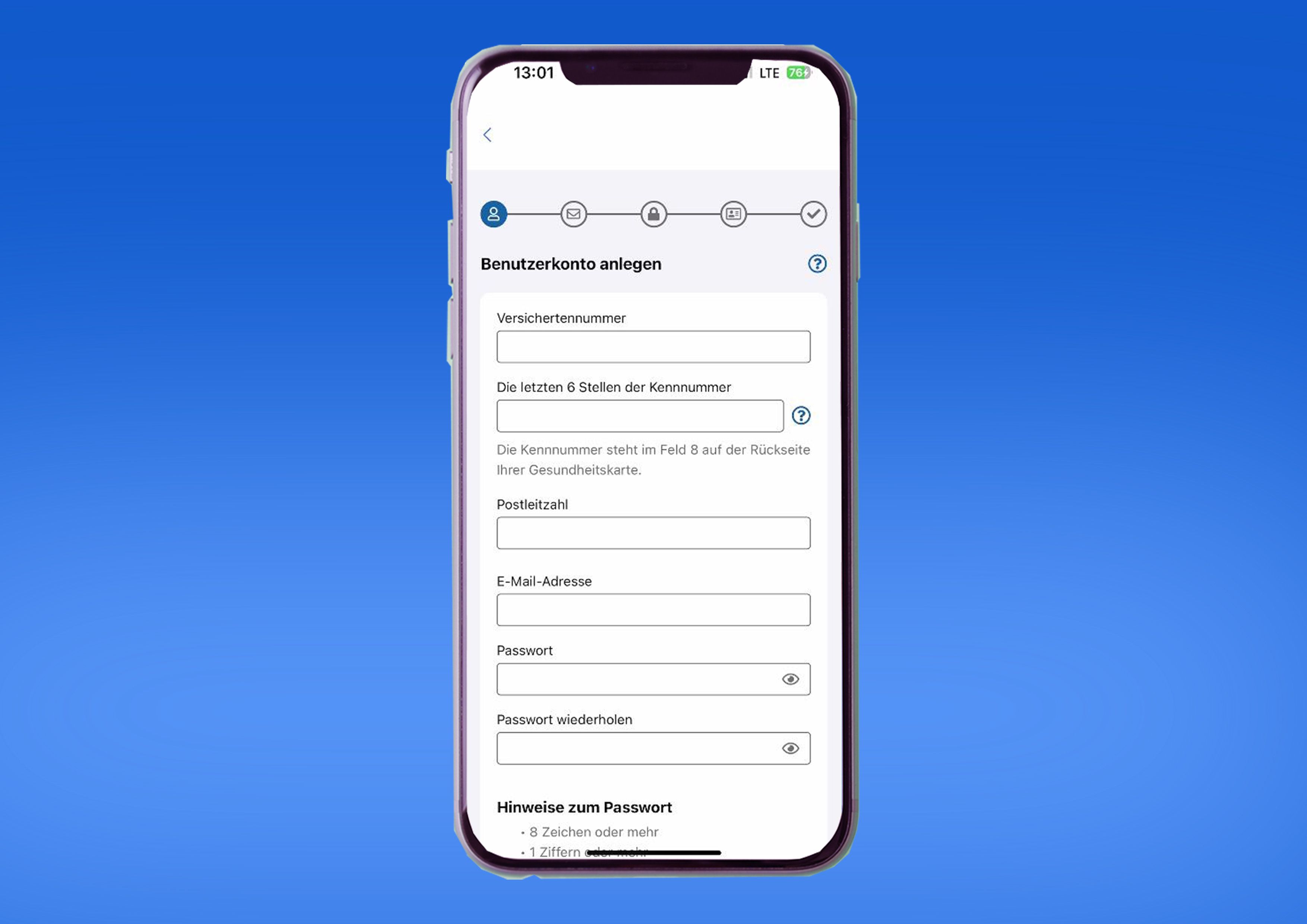 Benutzerkonto anlegen