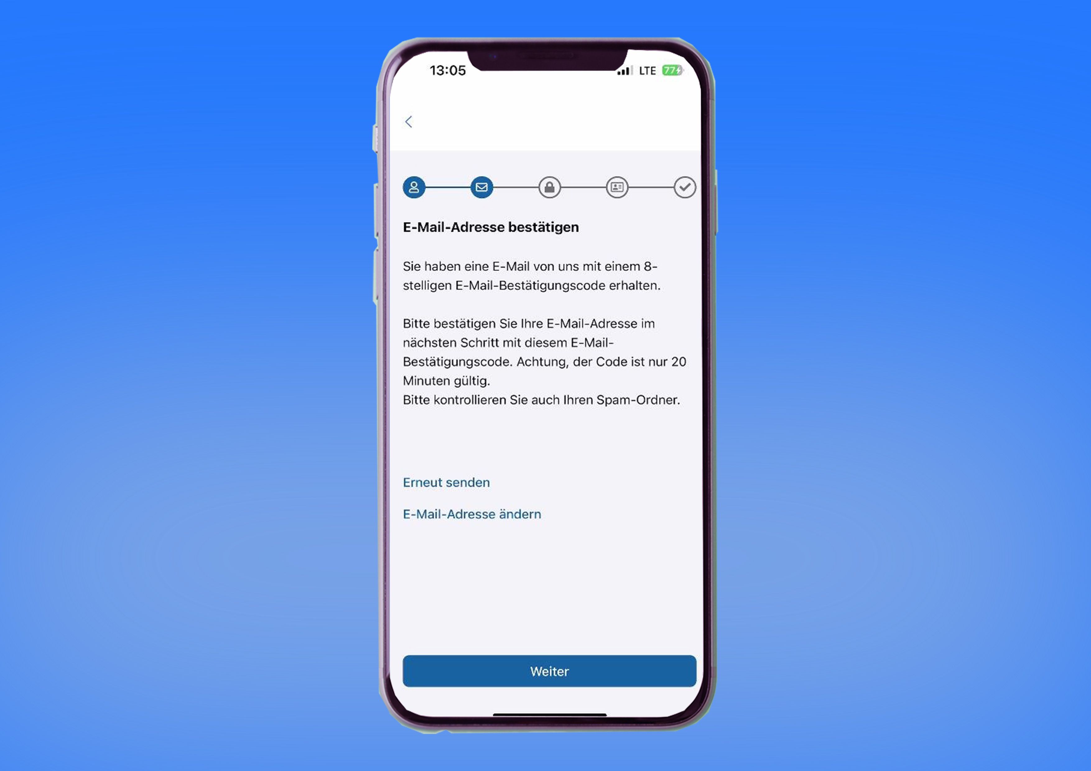 Auf Button "Weiter" klicken