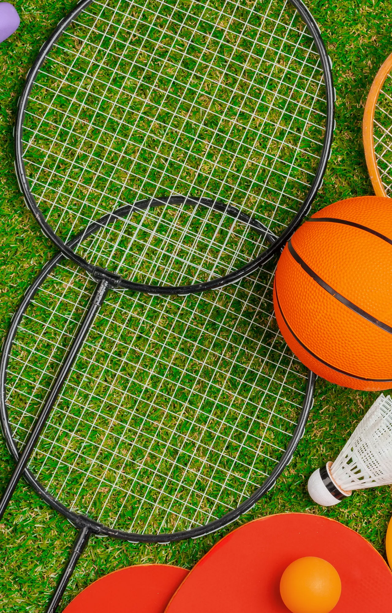 Verschiedene Sportutensilien 