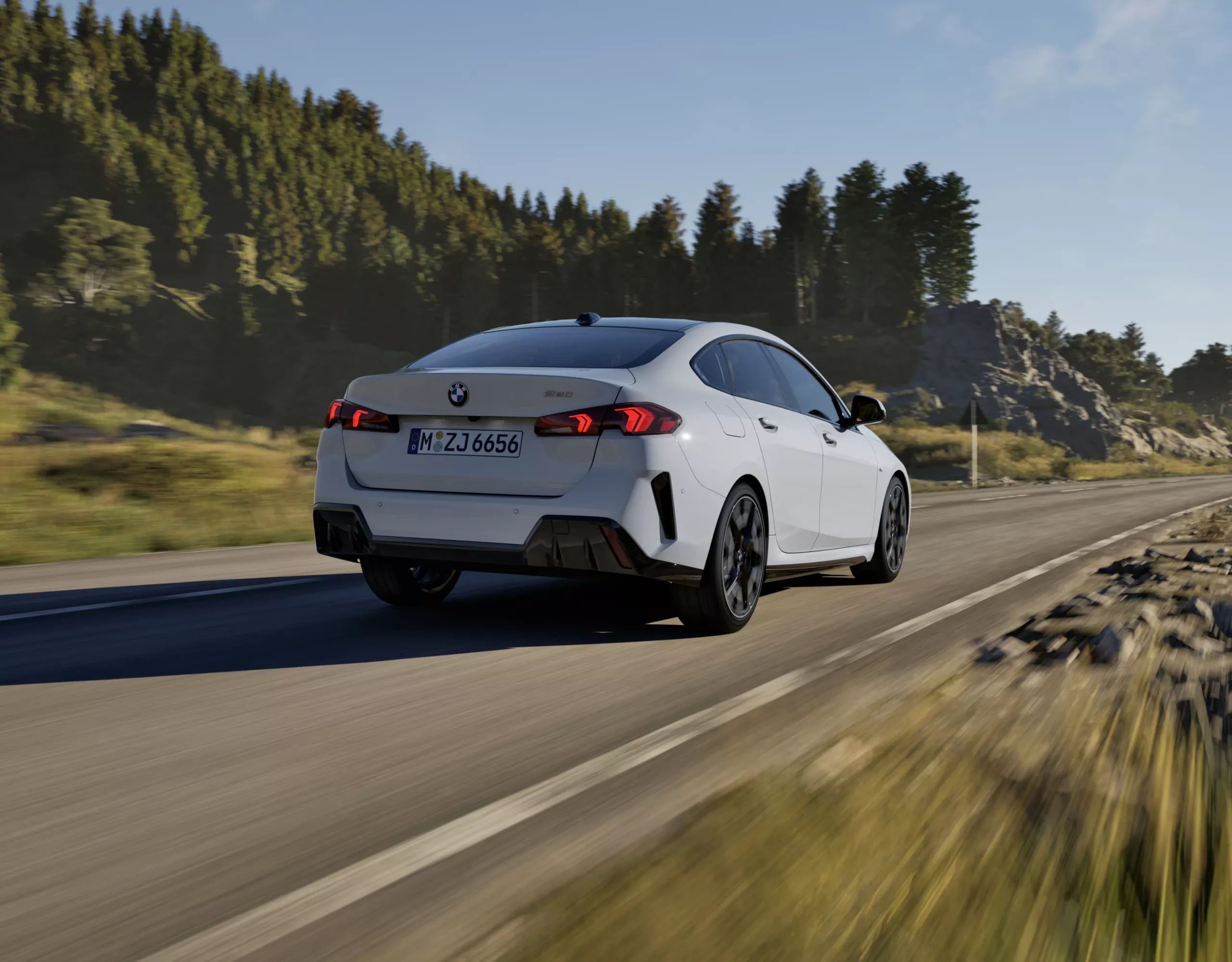 BMW M2 Gran Coupé white rear view