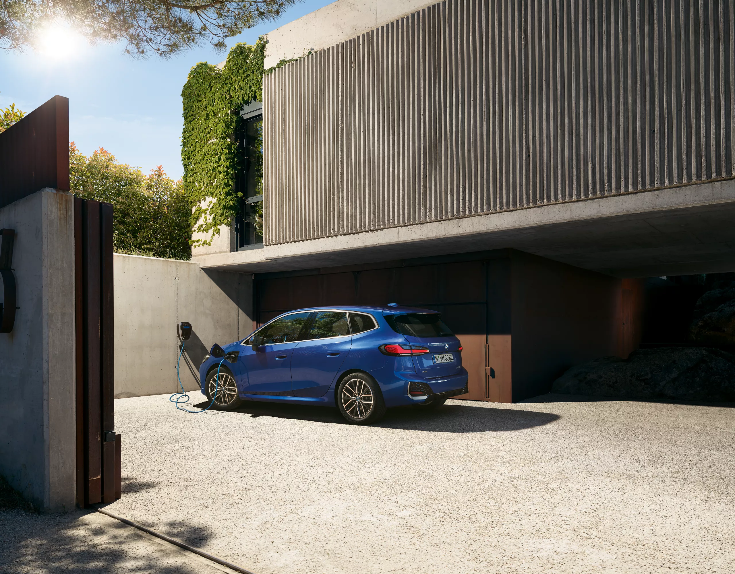 BMW 2 Series Active Tourer Plug-in Hybrid blue rear view