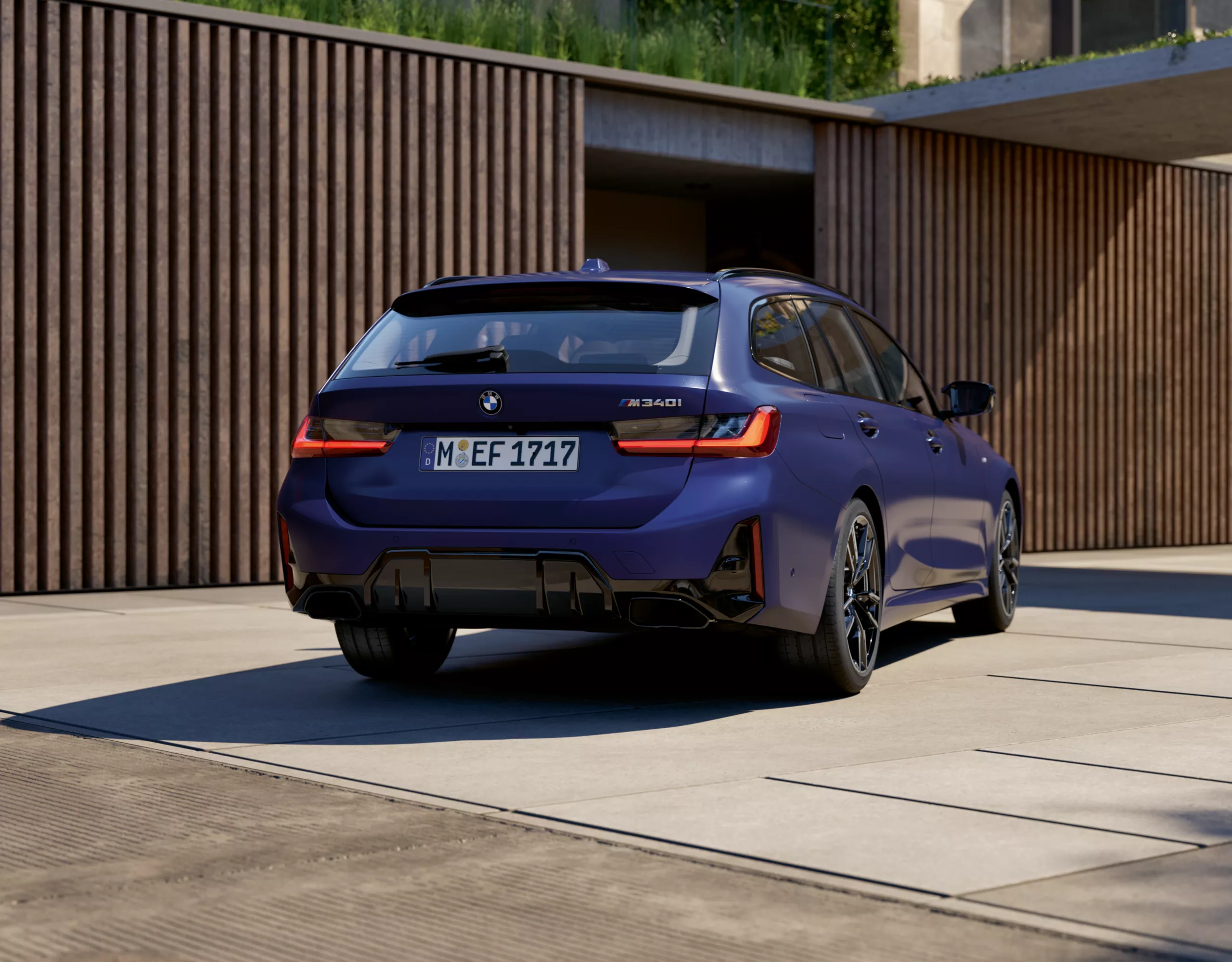 BMW 3 Series Touring M Models blue rear view