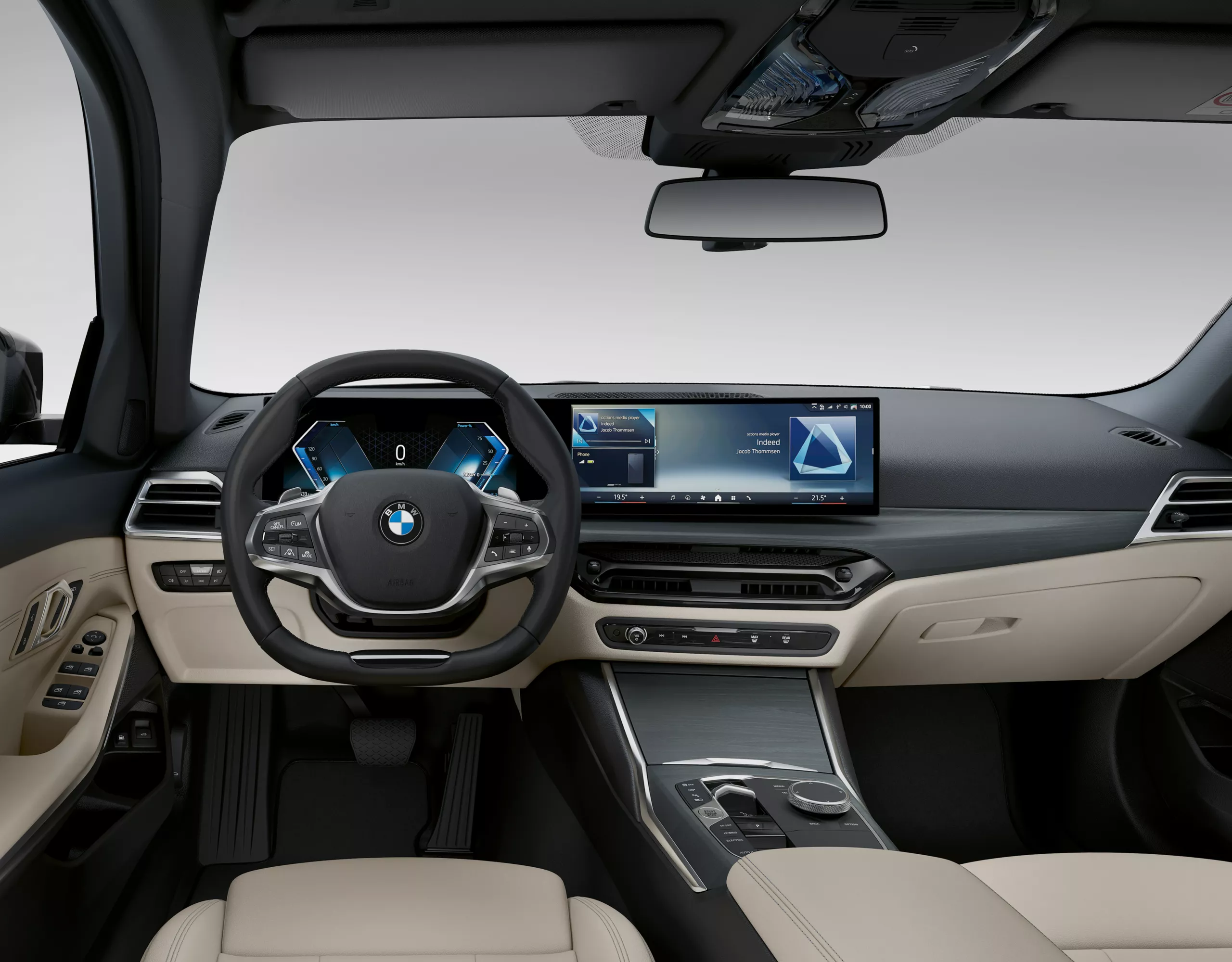 BMW 3 Series Sedan Plug-in Hybrid black interior 
