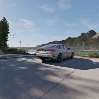 BMW 4 Series Gran Coupé grey rear view