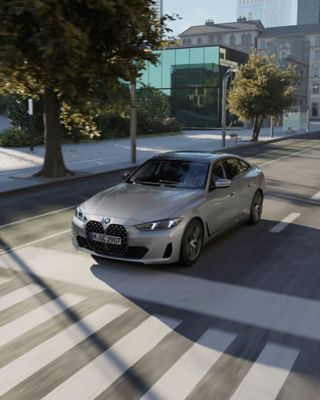 BMW 4 Series Gran Coupé grey front view