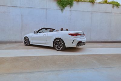 BMW 4 Series Cabrio white rear view