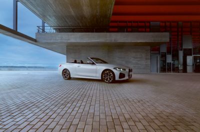 BMW 4 Series Cabrio white front view