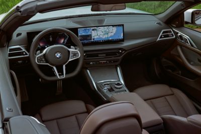 BMW 4 Series Cabrio white interior 