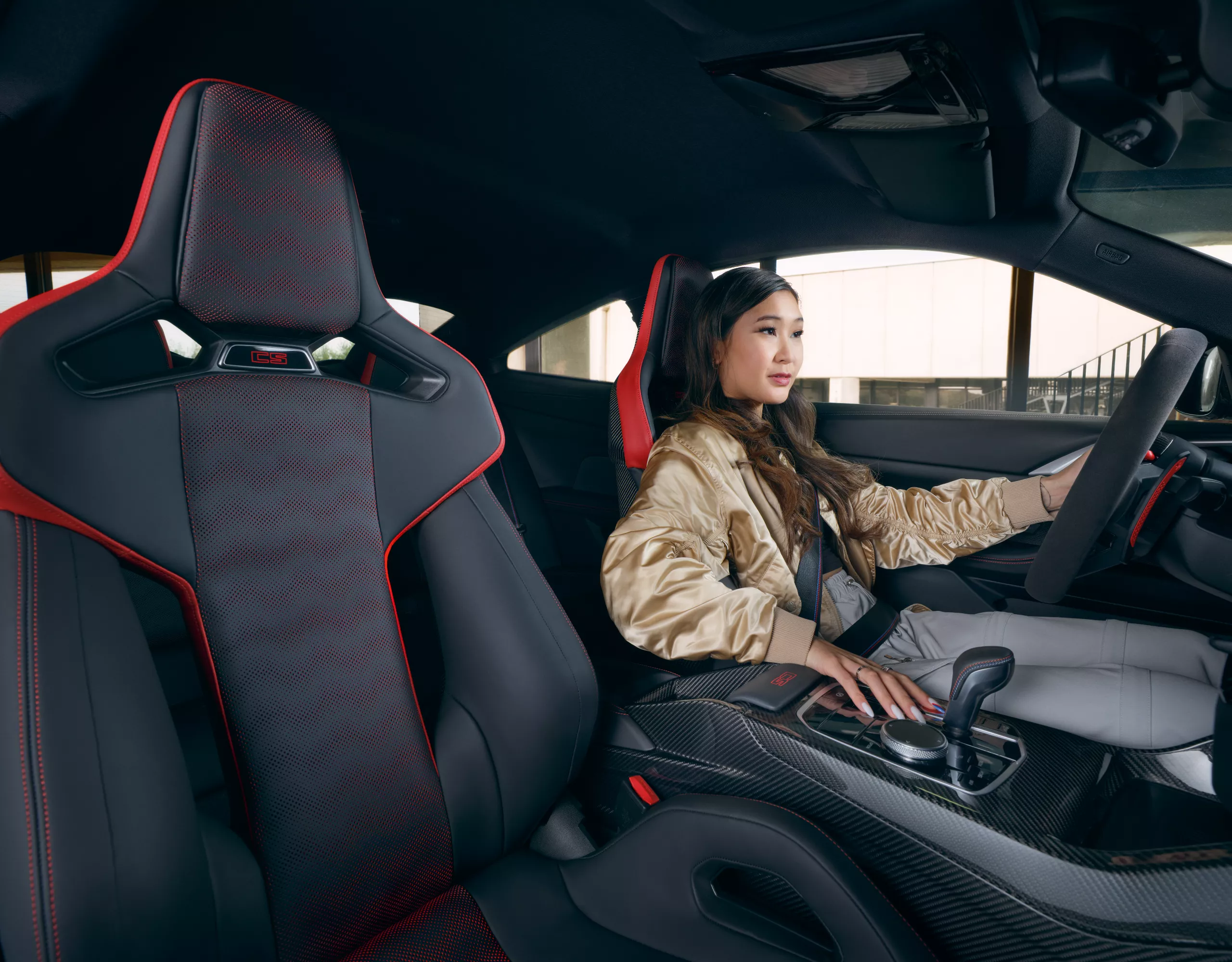 BMW M4 CS blue interior