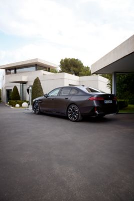 BMW 5 Series Plug-in Hybrid black rear view