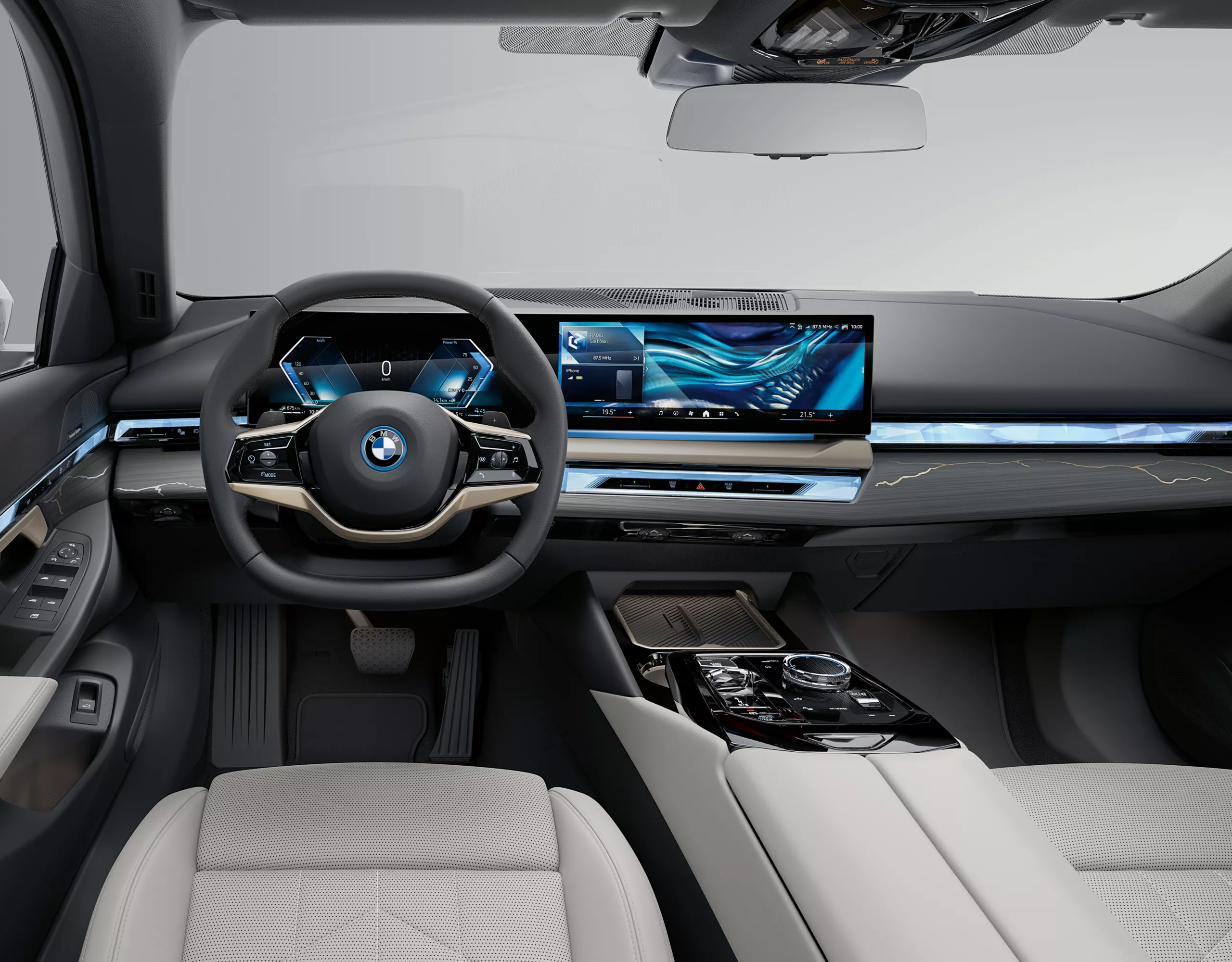 BMW 5 Series Touring Plug-in Hybrid white interior