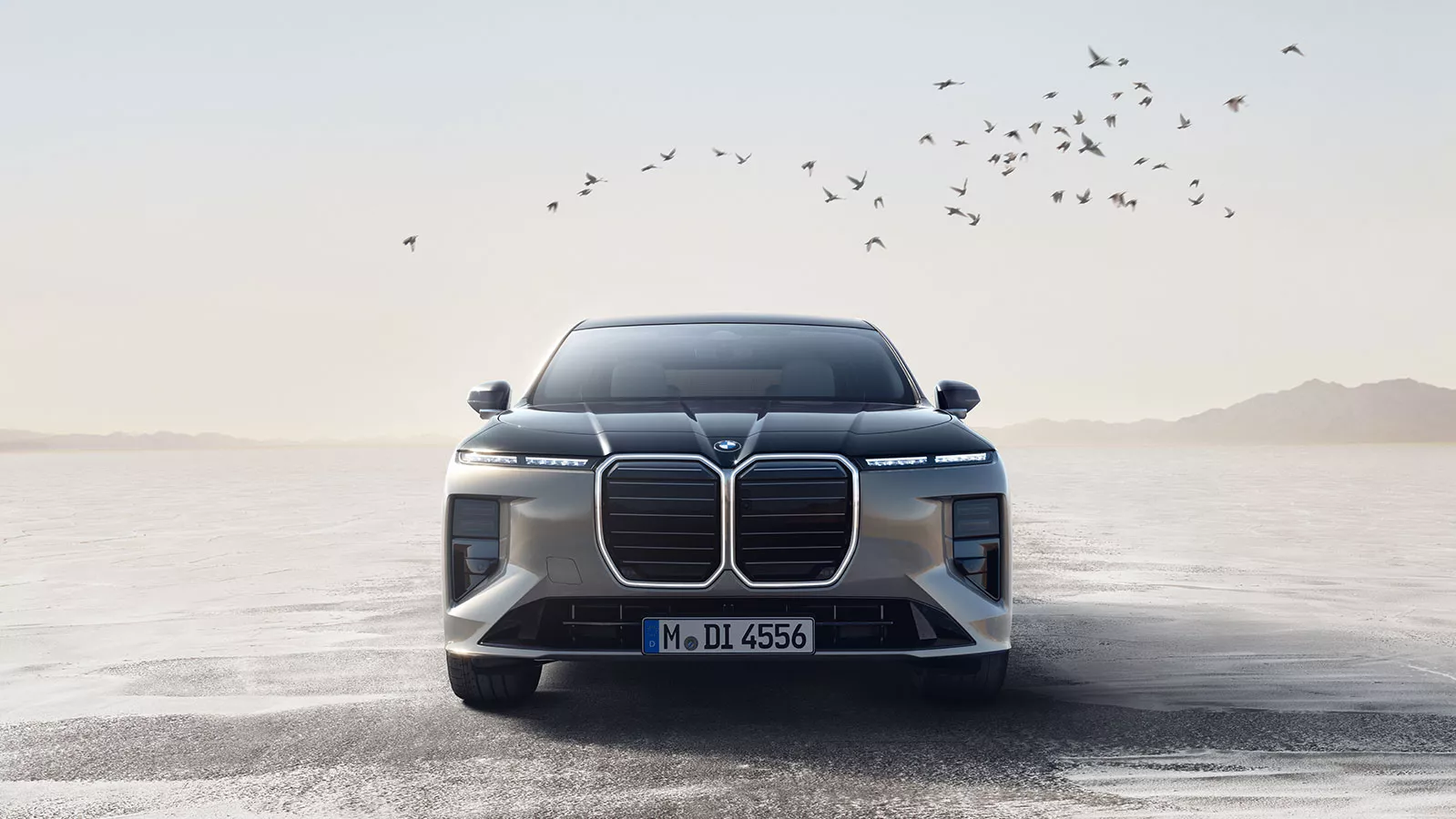Eine schwarze BMW 7er Limousine