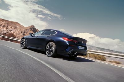 BMW 8 Series Gran Coupé M models black rear view 