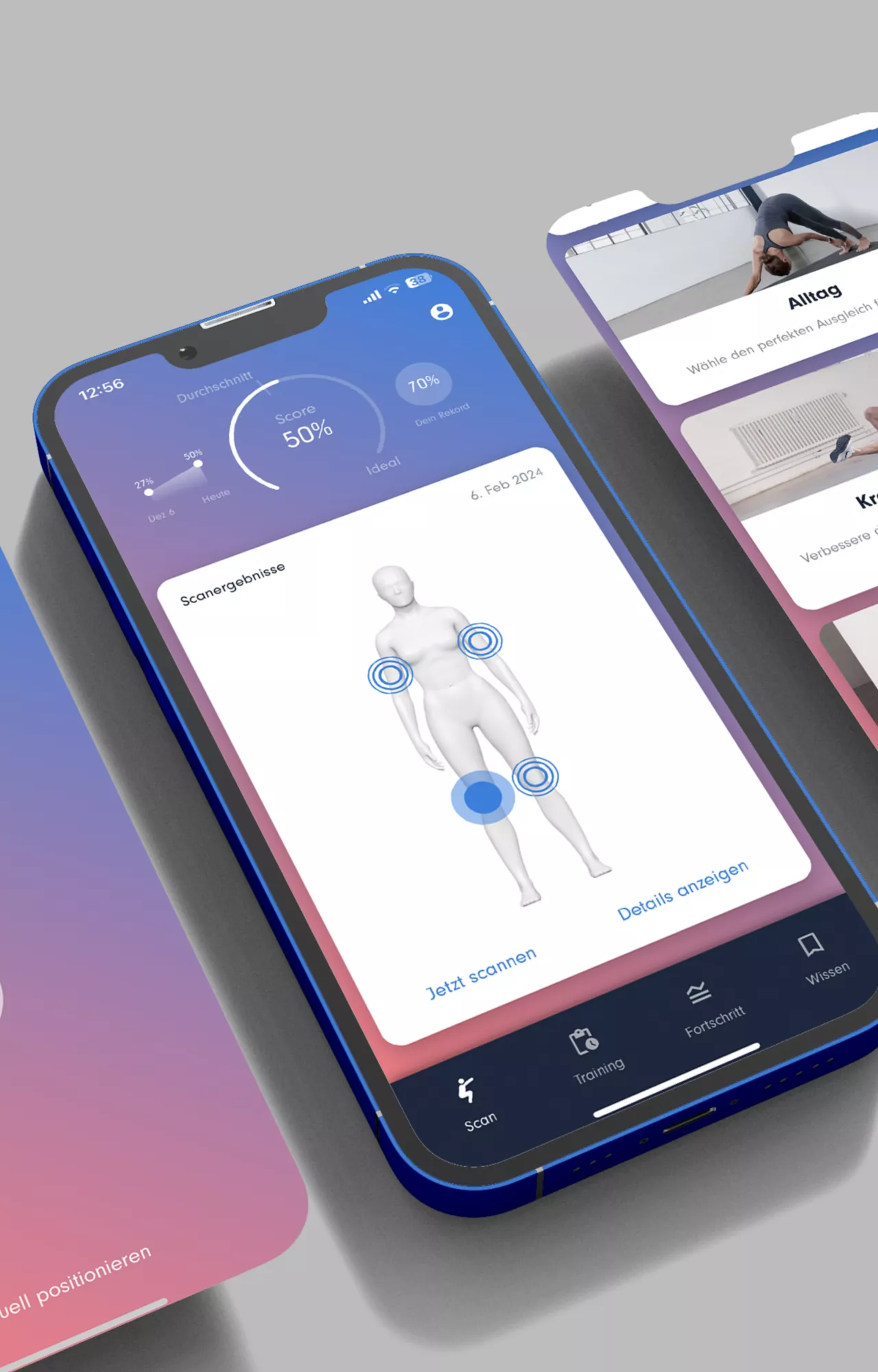 Screenshots der AIMO App