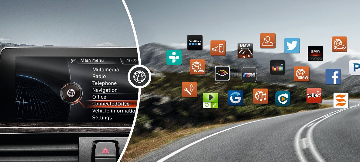 Image of a user using the BMWConnected App.