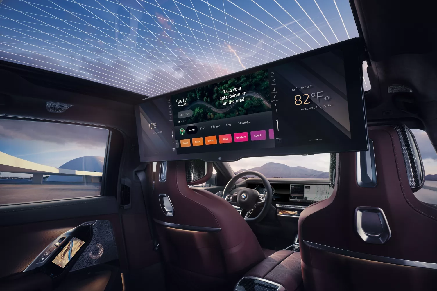 BMW 31.3-inch 8K Theater Screen in the 2026 7 Series rear cabin