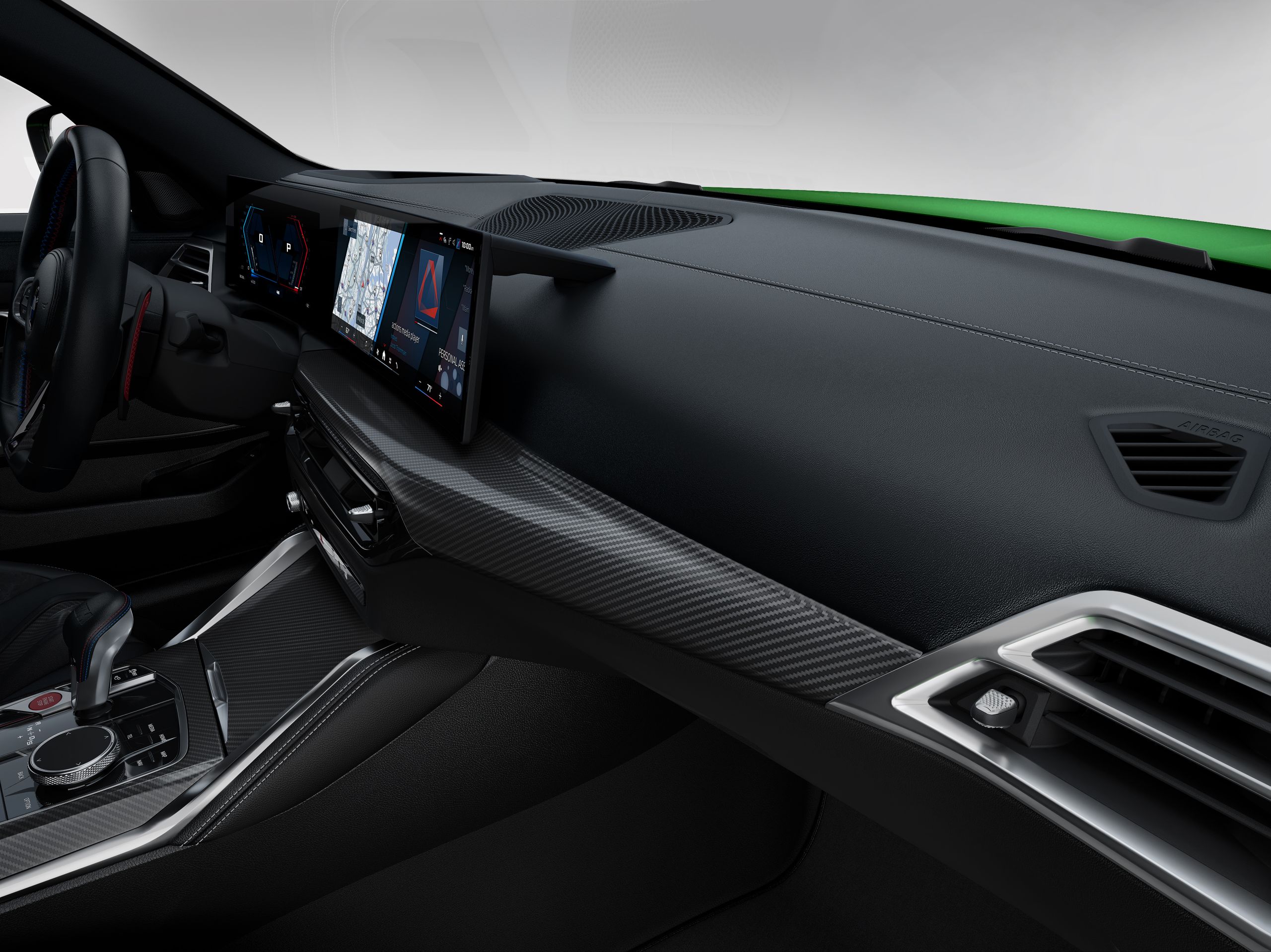 The available Carbon Fiber Trim on the BMW M3 Competition Sedan