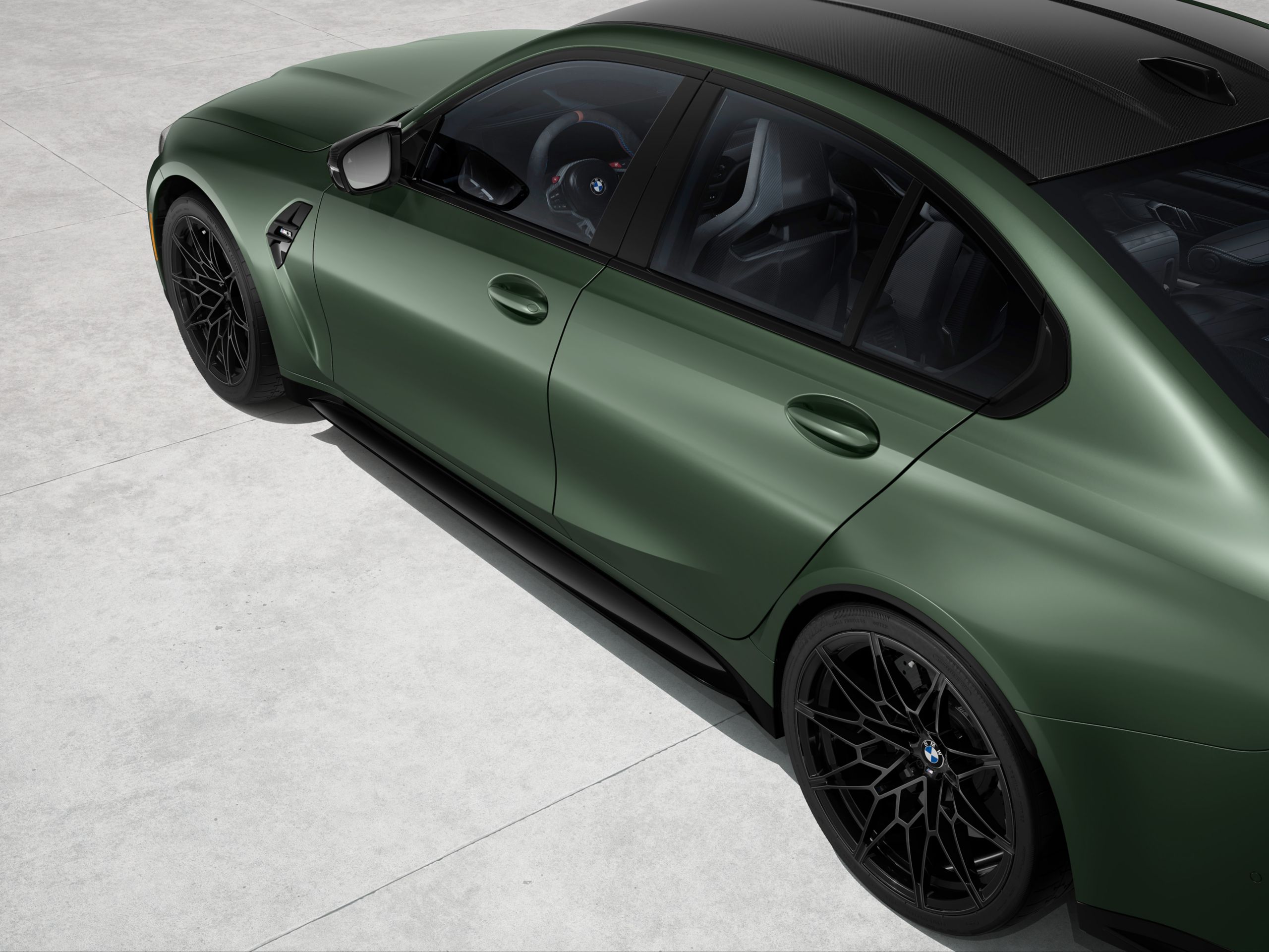Bird's-eye view of the BMW M3 Sedan