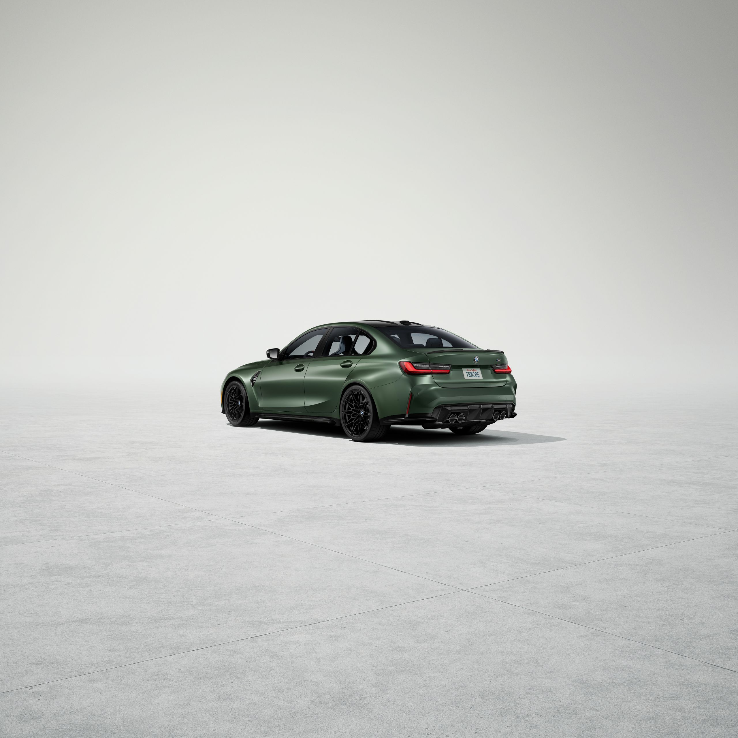Angled rear-view of the BMW M3 Sedan