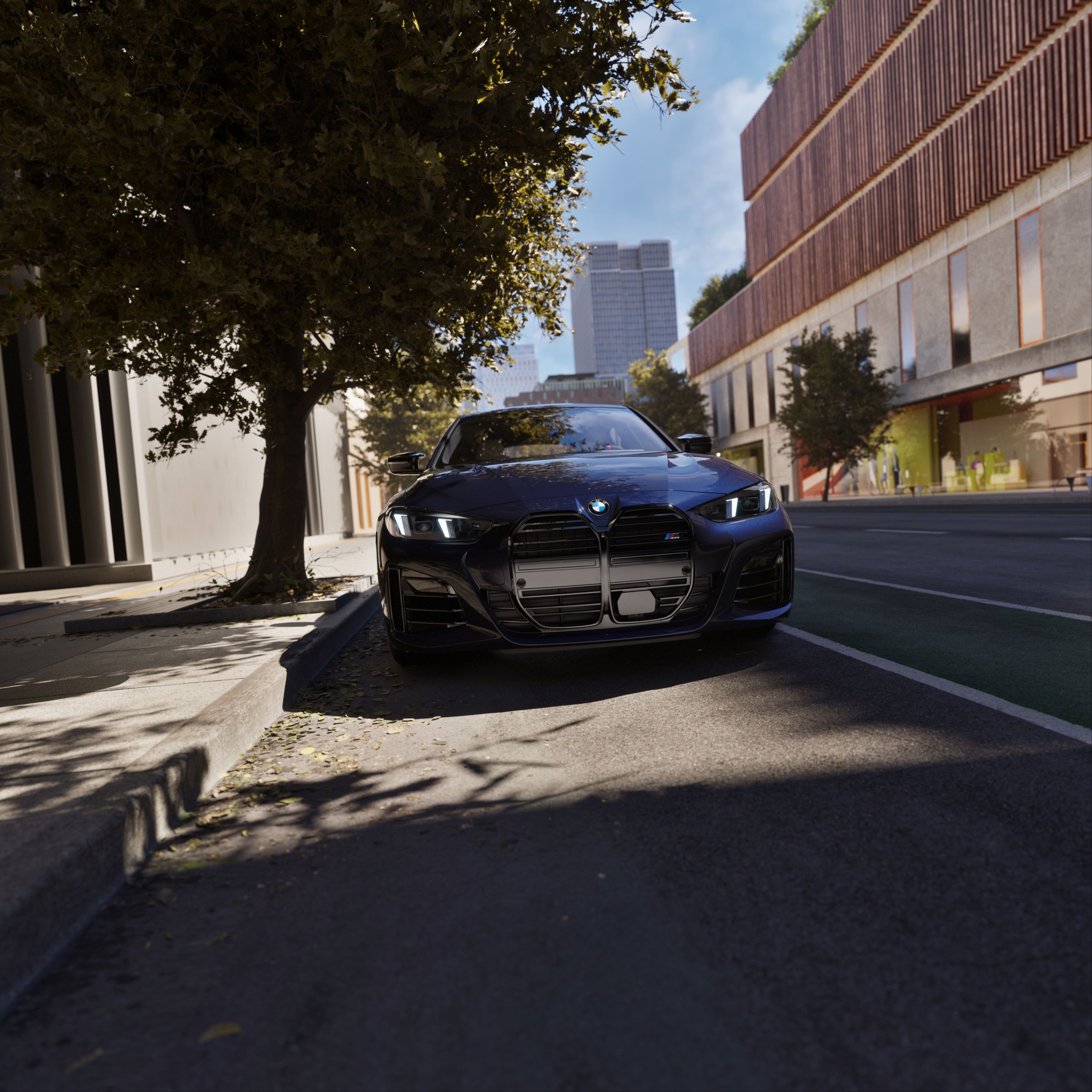 BMW M440i Gran Coupe Kidney Grille Design in Black