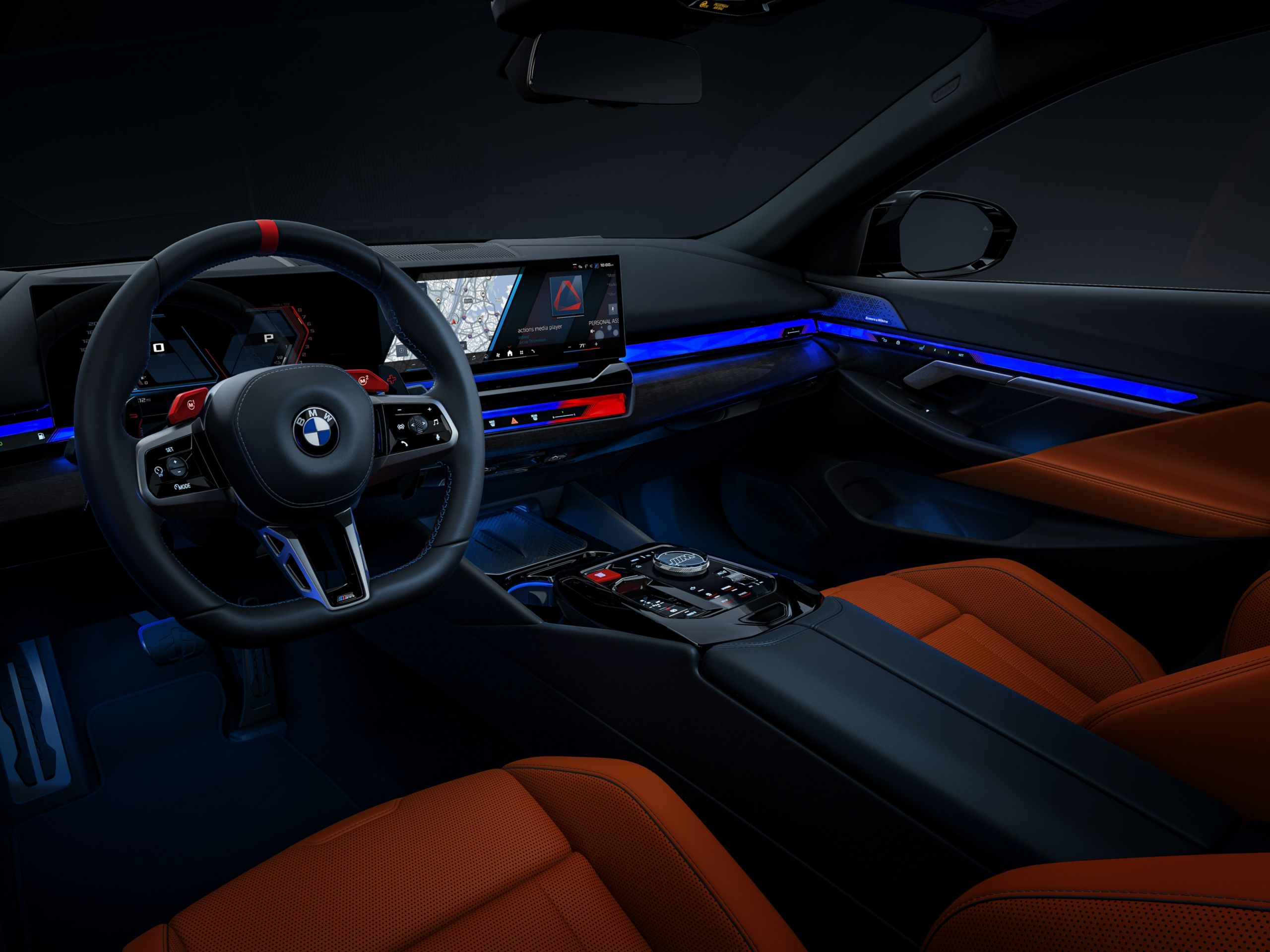 BMW M5 Touring M-specific interior lighting
