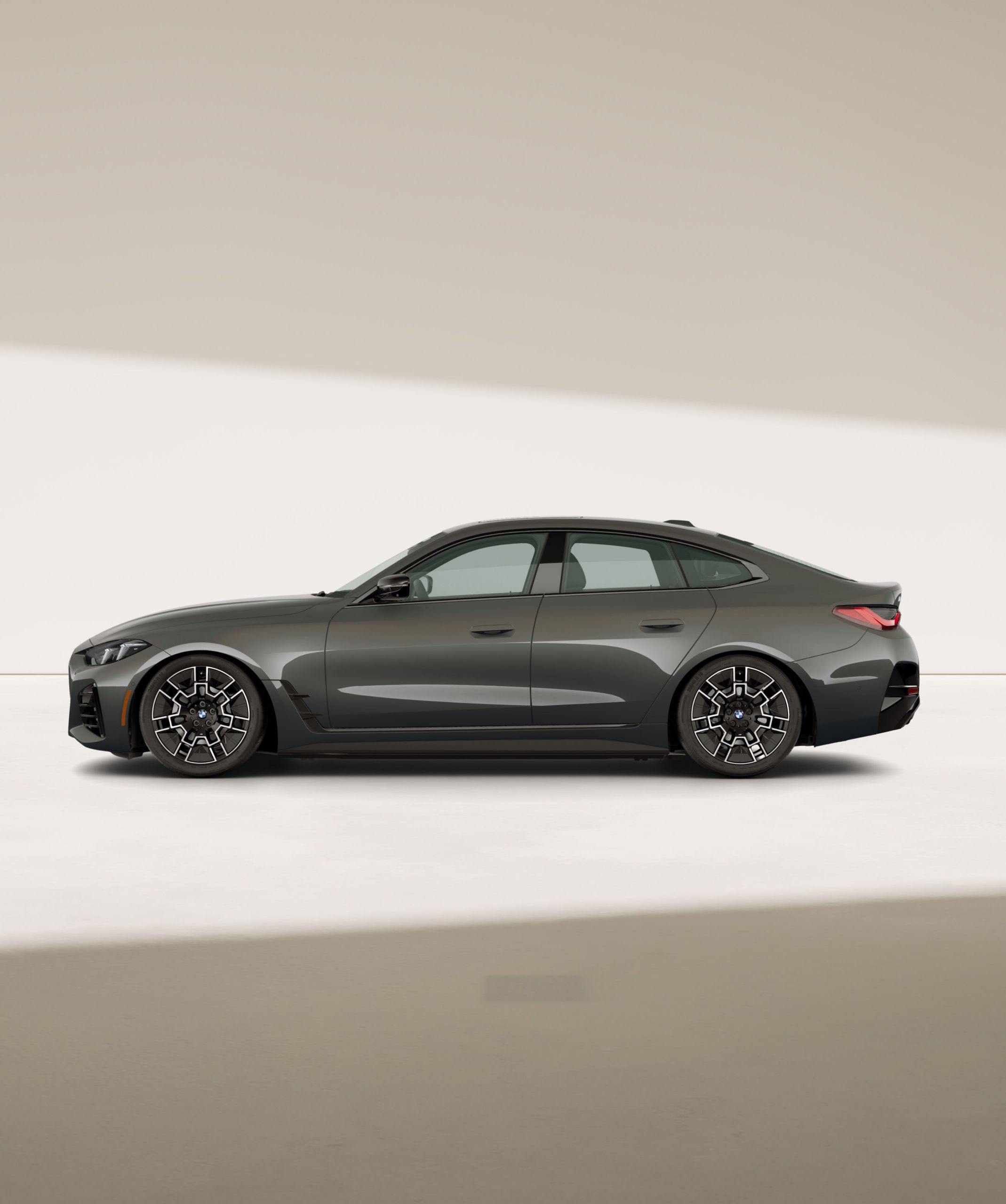 Side profile of the BMW i4 Gran Coupe