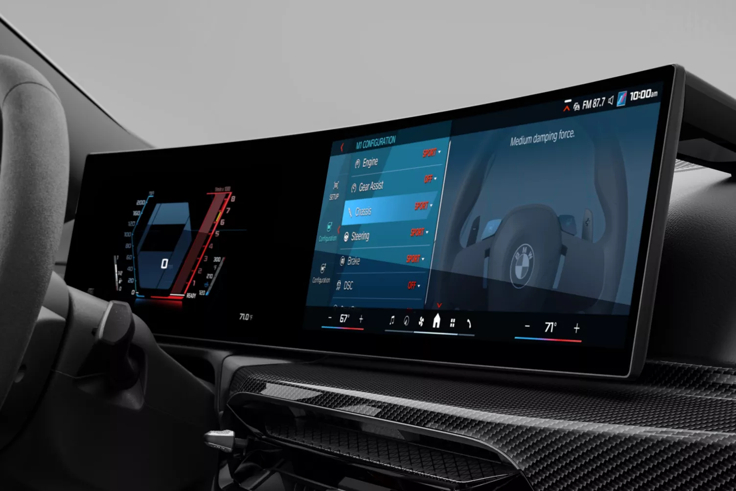 BMW iDrive curved display and digital cockpit