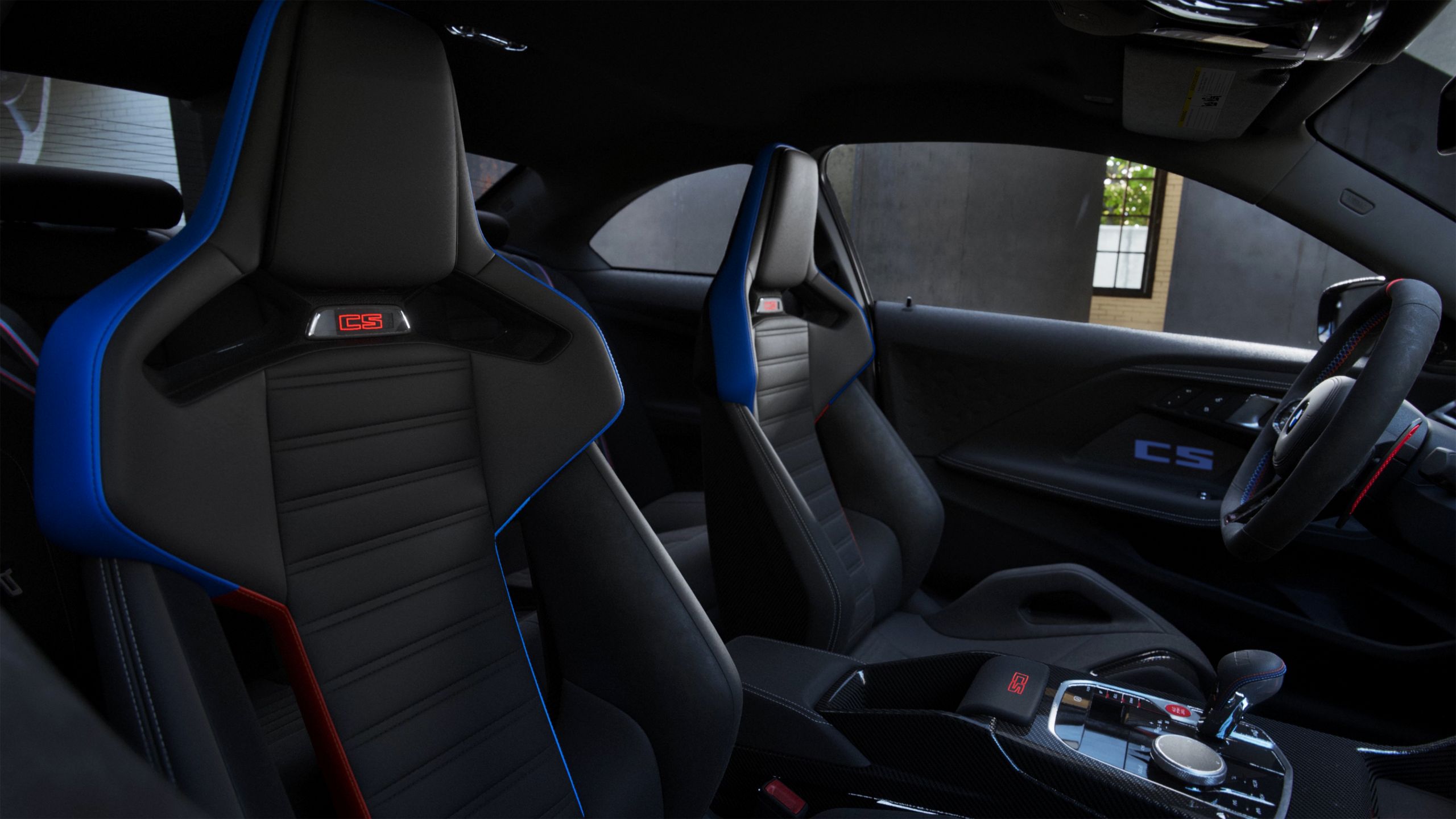 Close up of BMW M2 CS interior