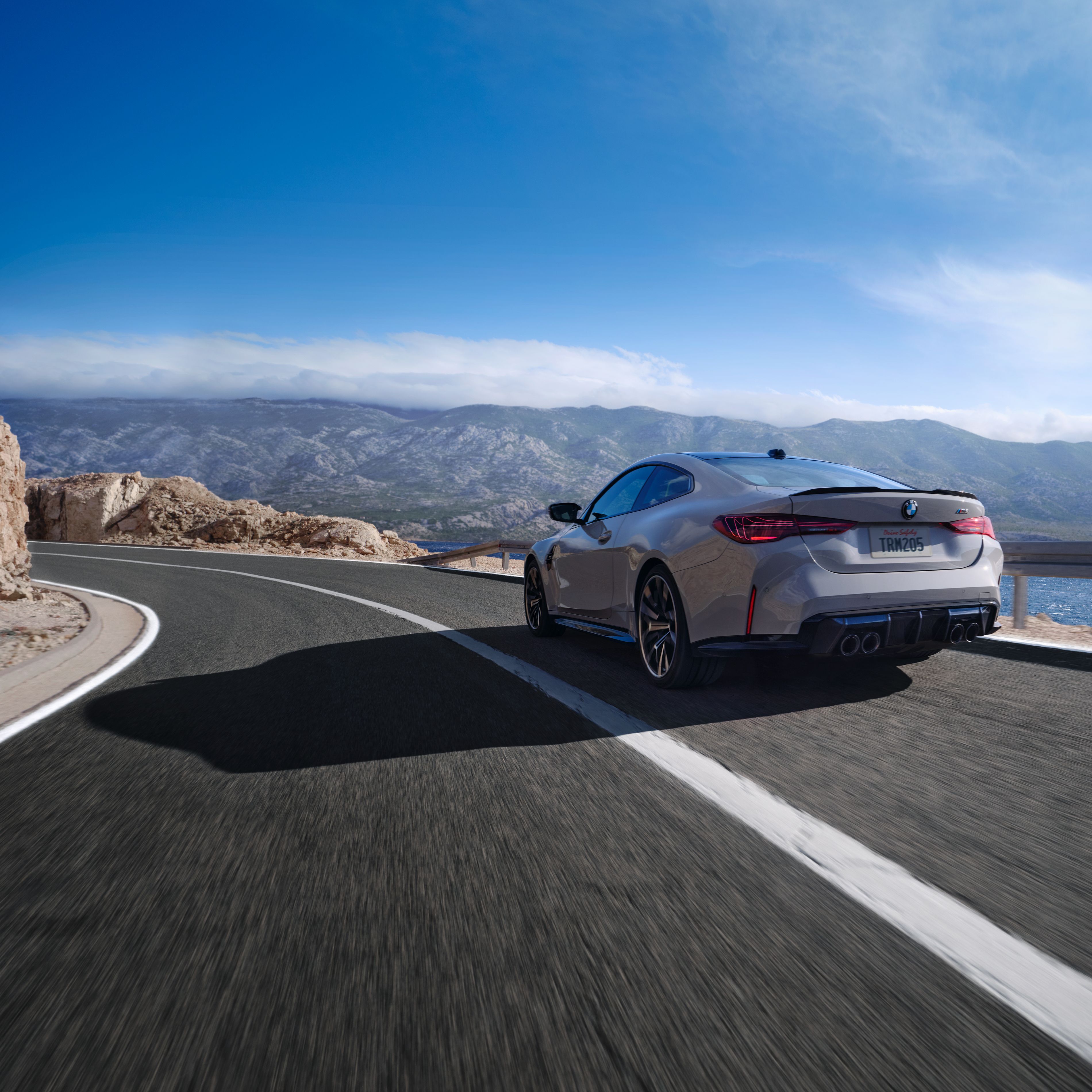 BMW M4 Competition Coupe in BMW Individual Marina Bay Blue paint finish