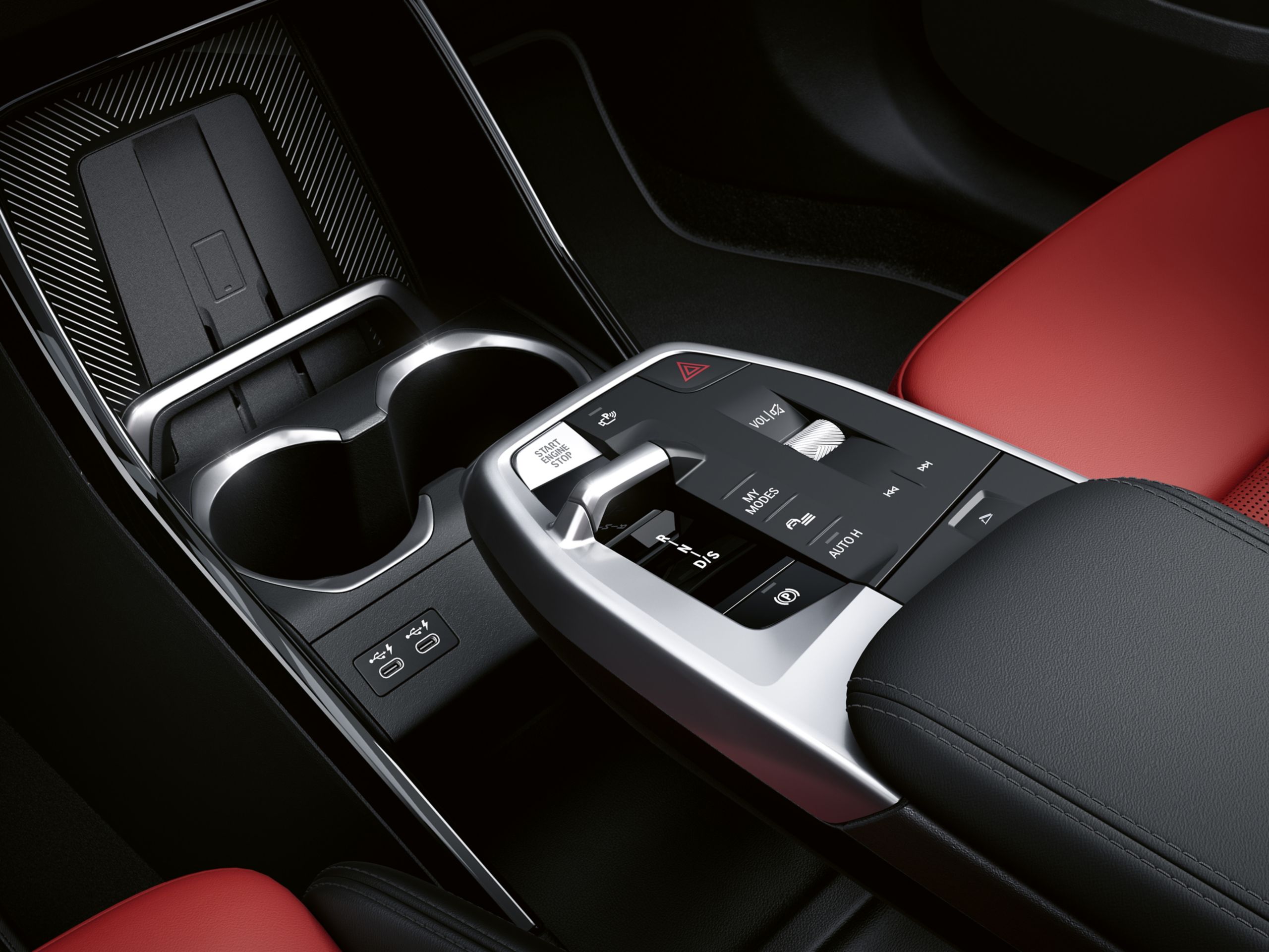 Interior shot of the 2026 BMW X1 M35i's Steptronic transmission with dual clutch and paddle shifters