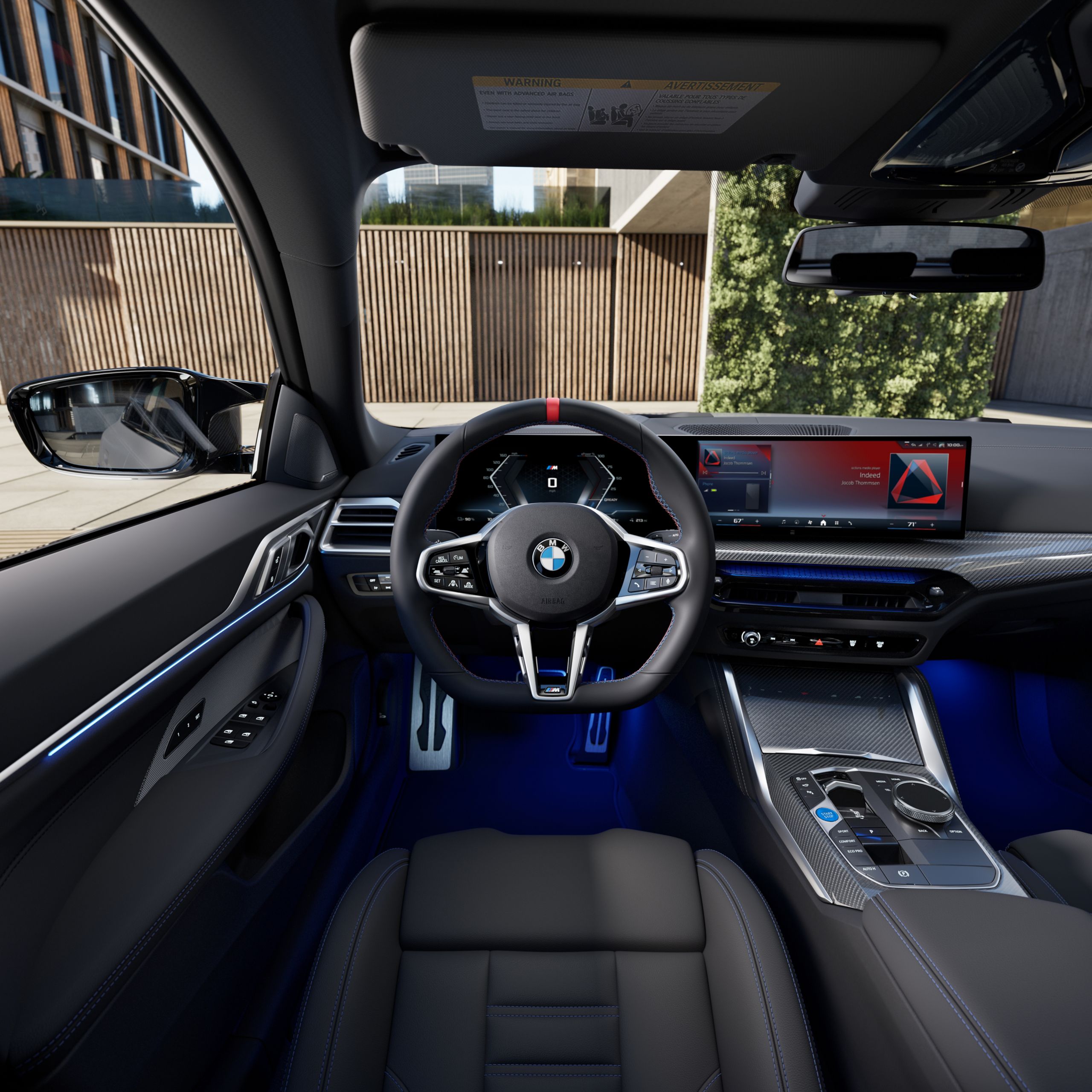 BMW i4 M60 New Leather M Steering Wheel Design