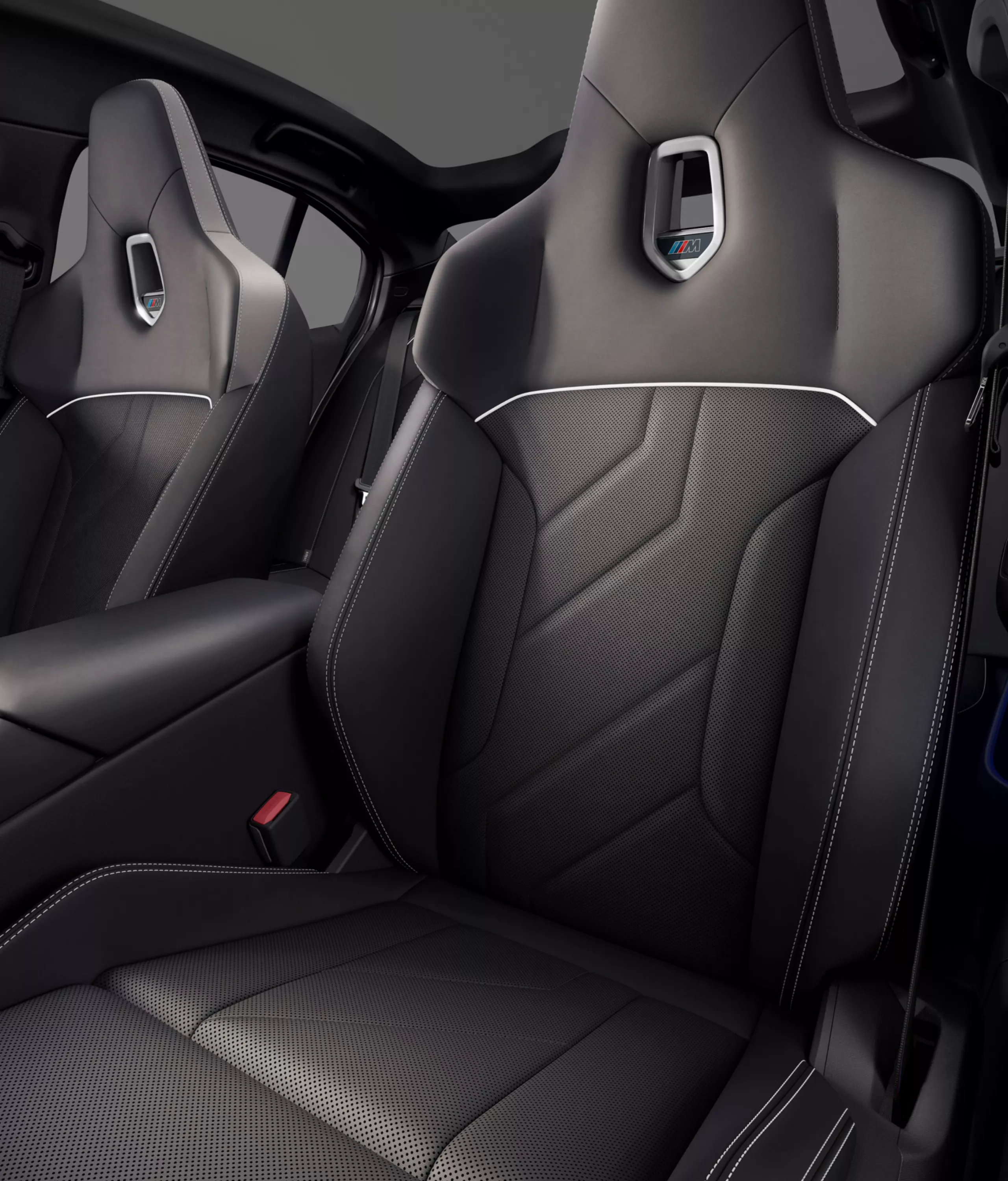 View from the cockpit of the M Sports seats for the driver and front passenger.