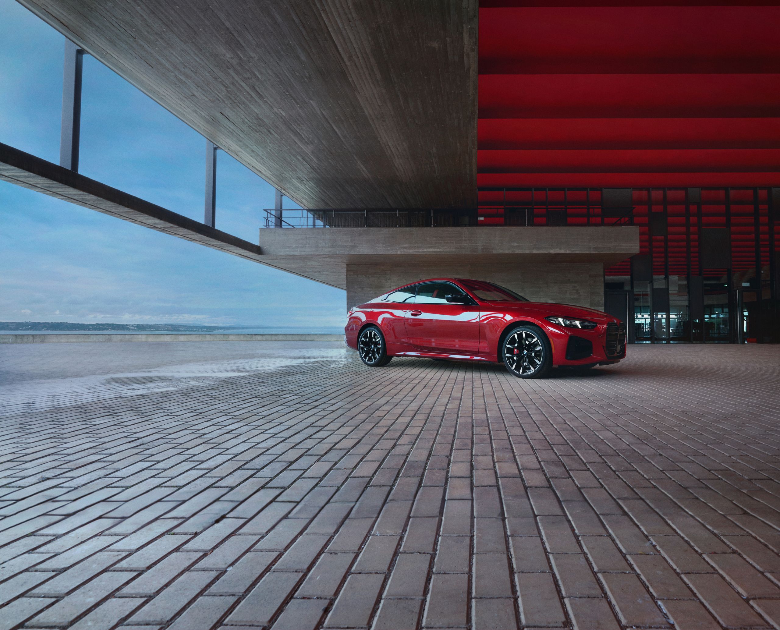BMW 4 Series Coupe in BMW Individual Fire Red paint finish.