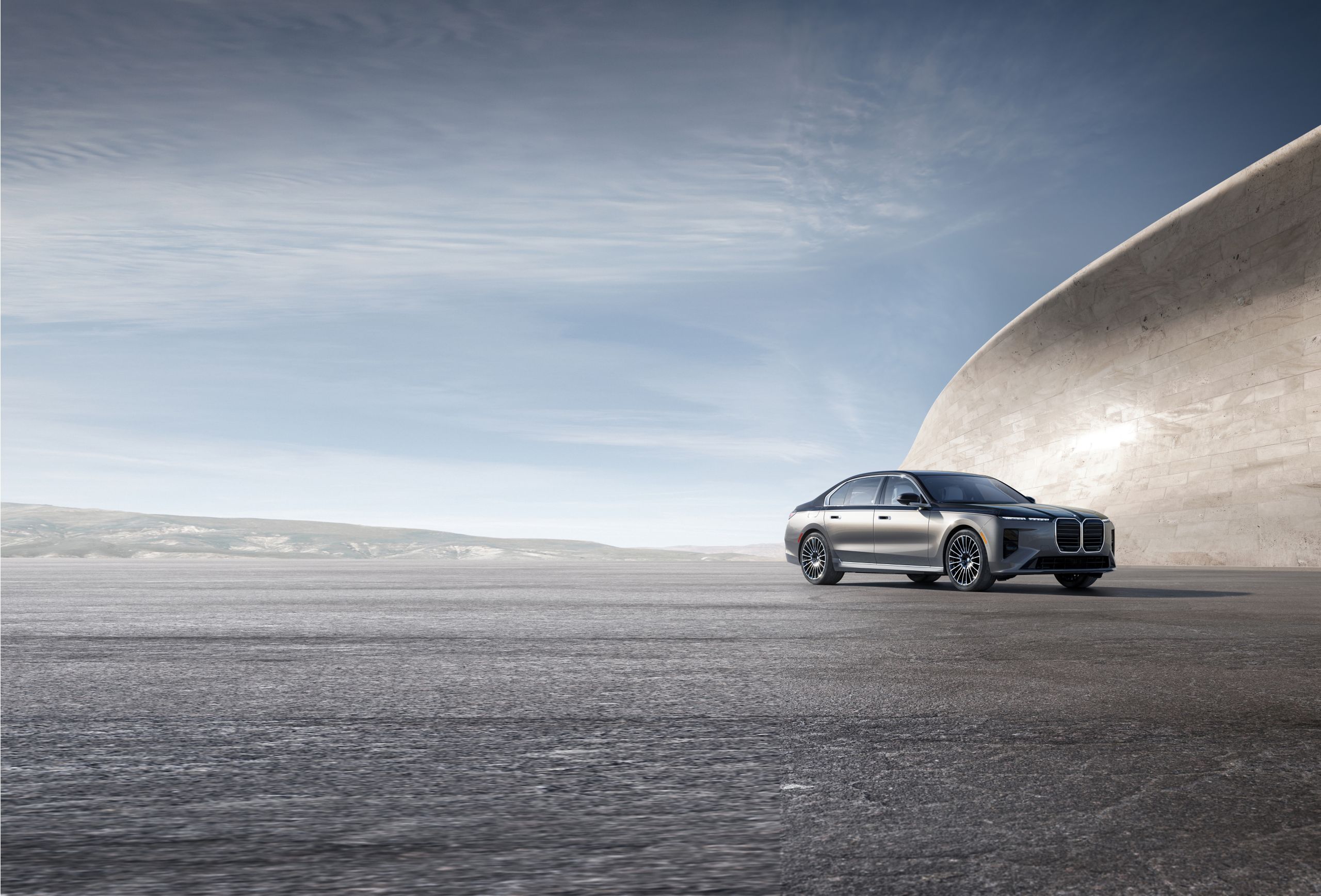 The BMW 7 Series on a showroom floor
