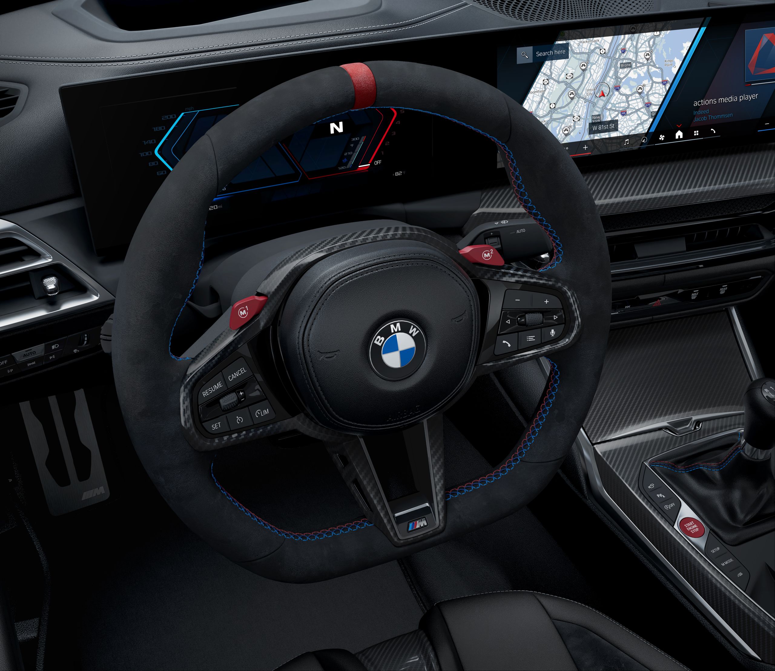 The available M Alcantara Steering Wheel on the BMW M3 Sedan