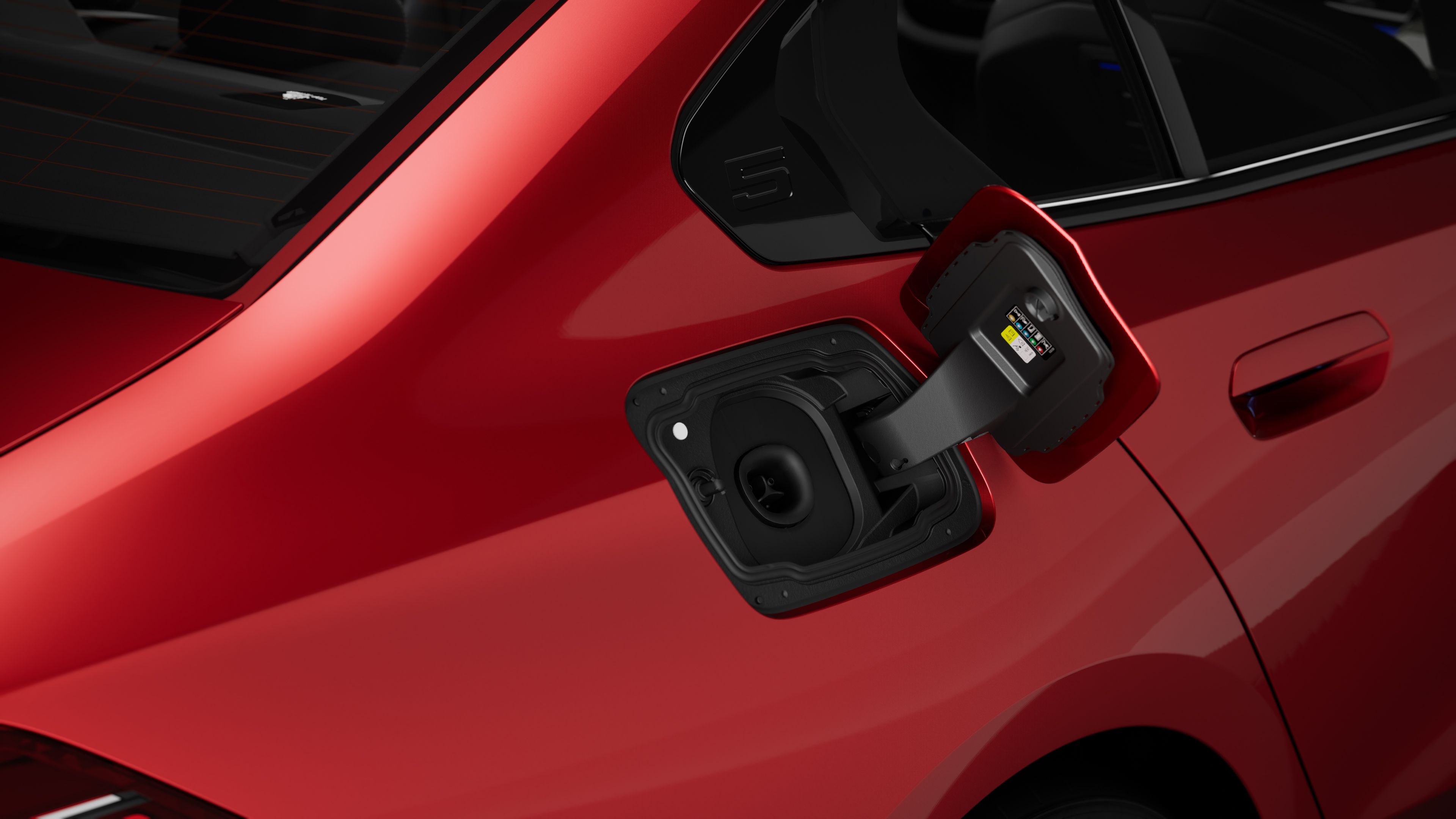 The NACS charging port in a BMW i5