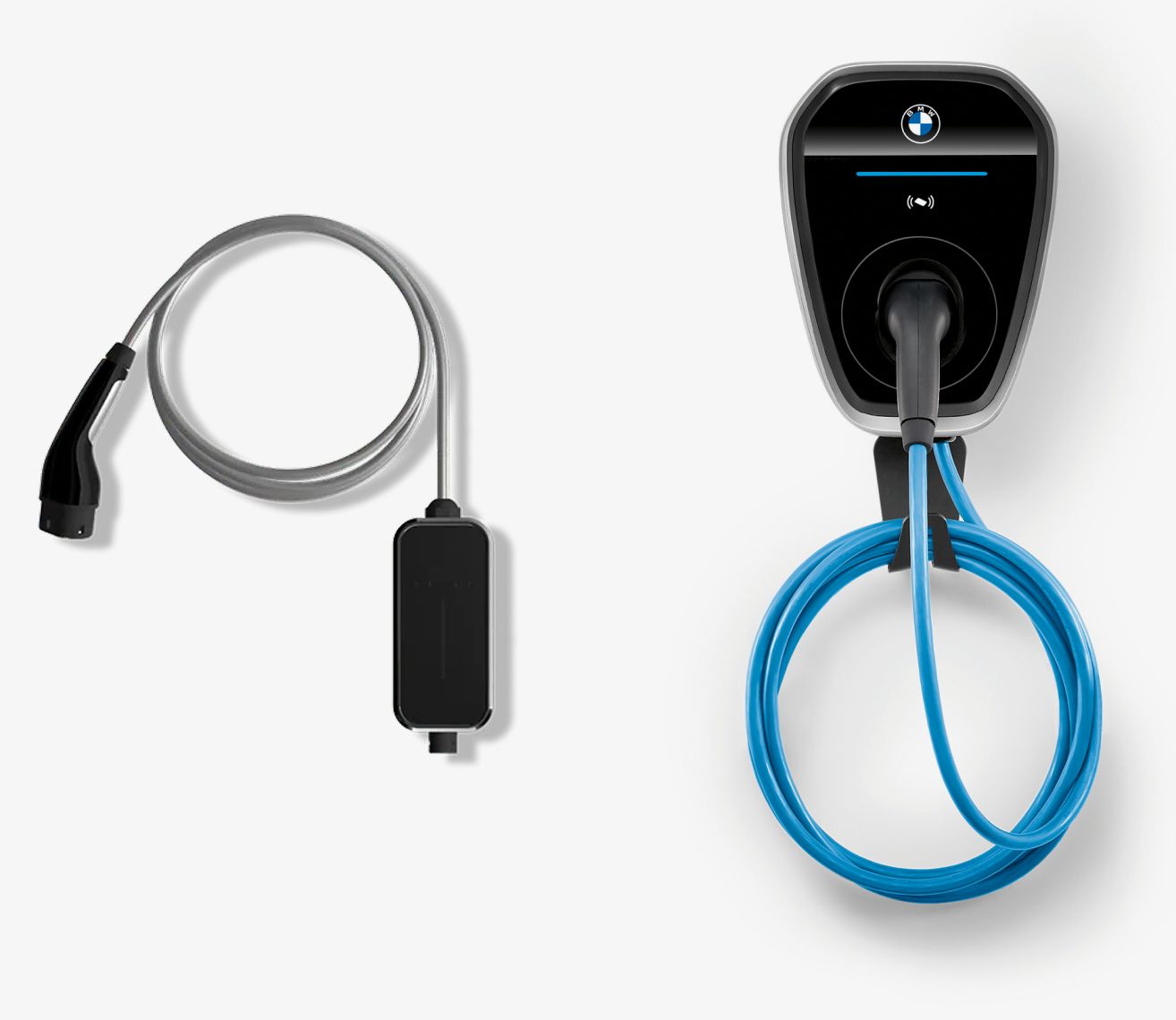 A BMW Flexible Fast Charger and BMW Wallbox